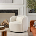 Boucle Swivel Barrel Accent Chairs Set of 2