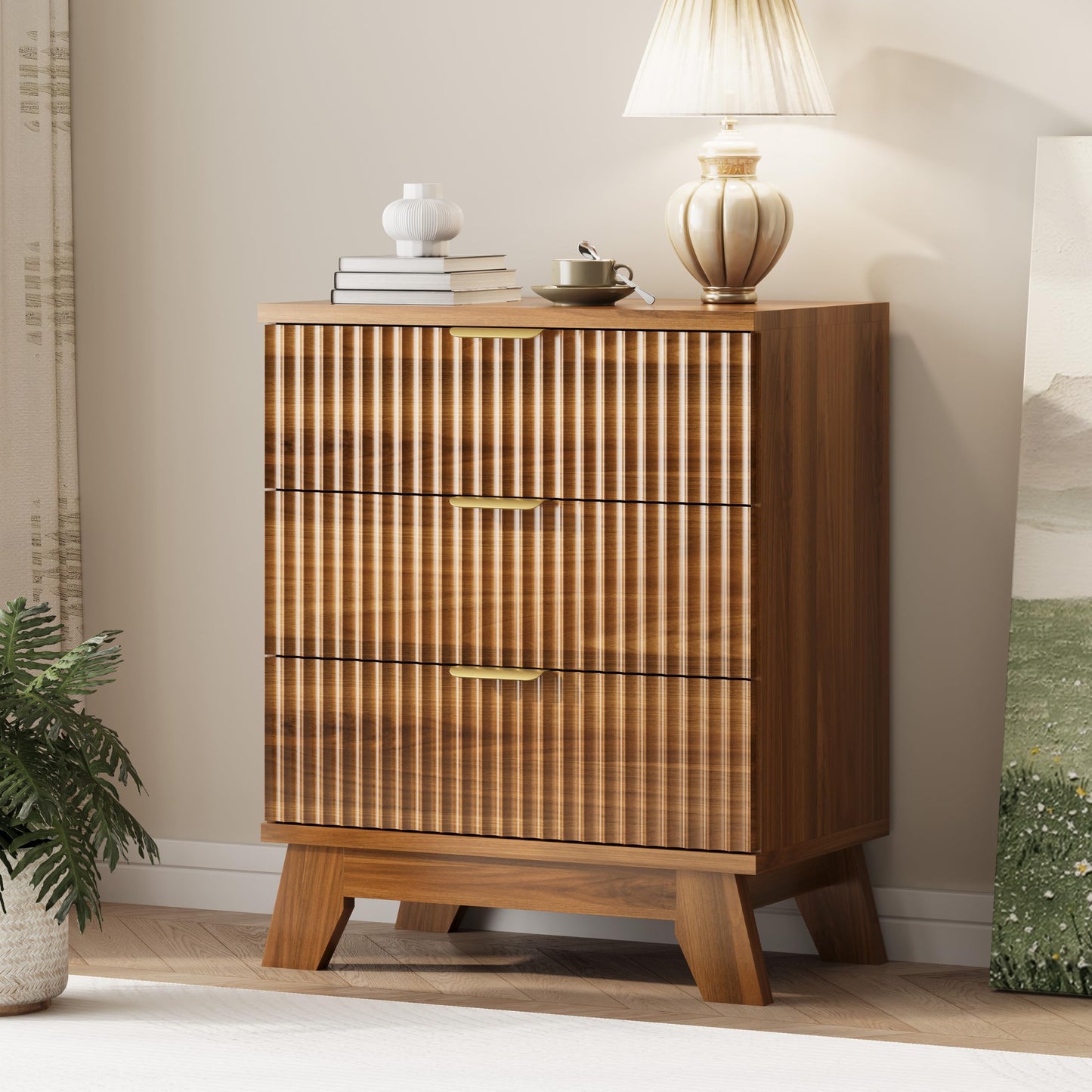 Xixini Fluted Dresser for Bedroom