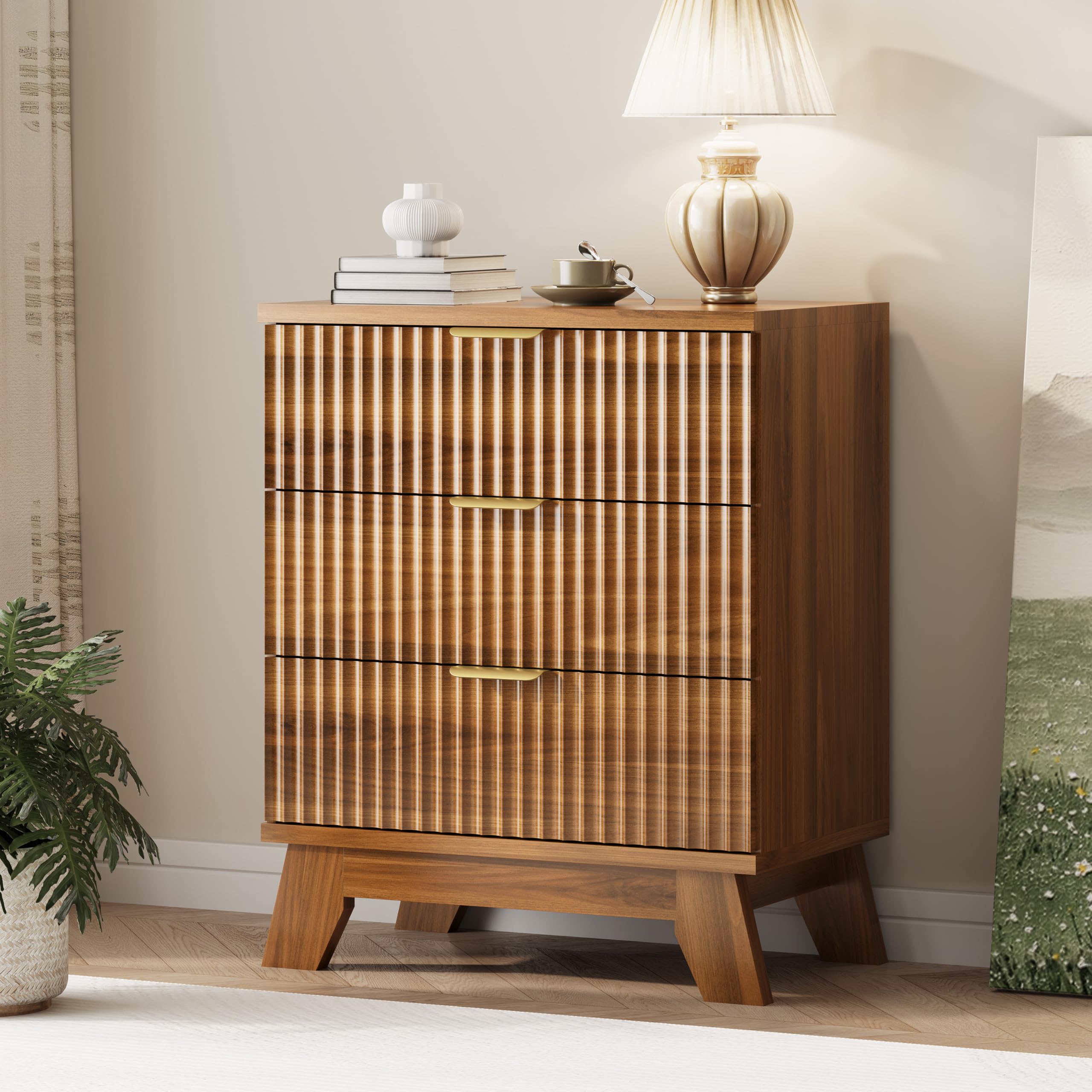 Xixini Fluted Dresser for Bedroom