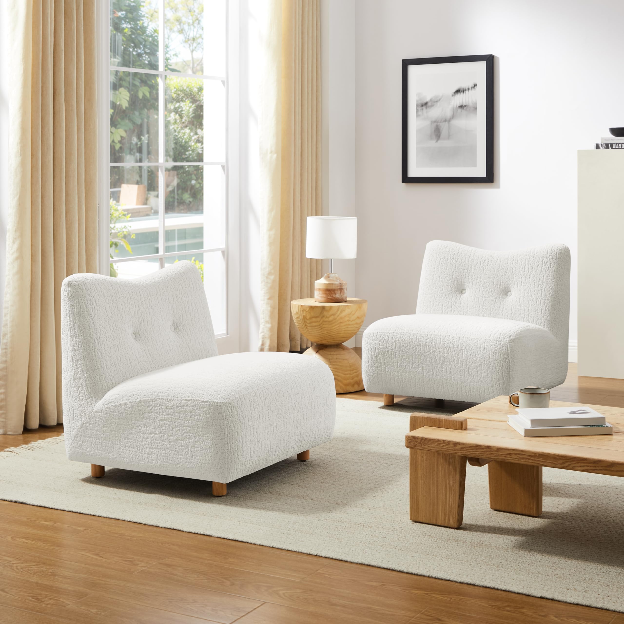 Modern Sherpa Modular Accent Chair