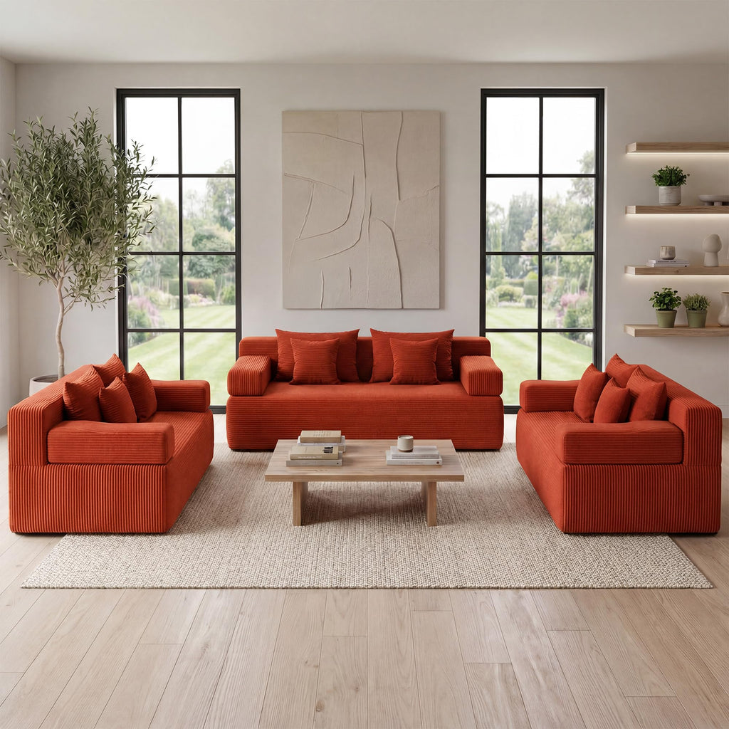 Modular Sectional Sofa with Ottoman