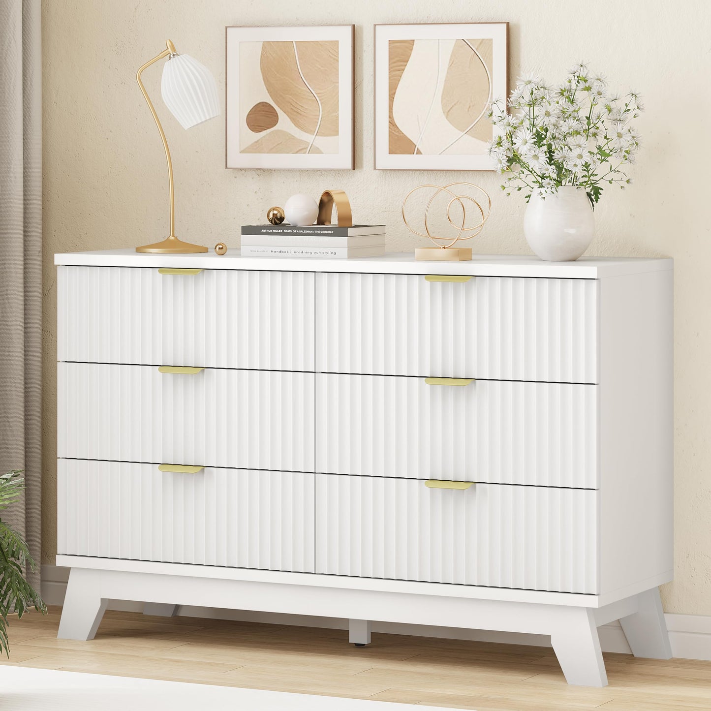 Xixini Fluted Dresser for Bedroom