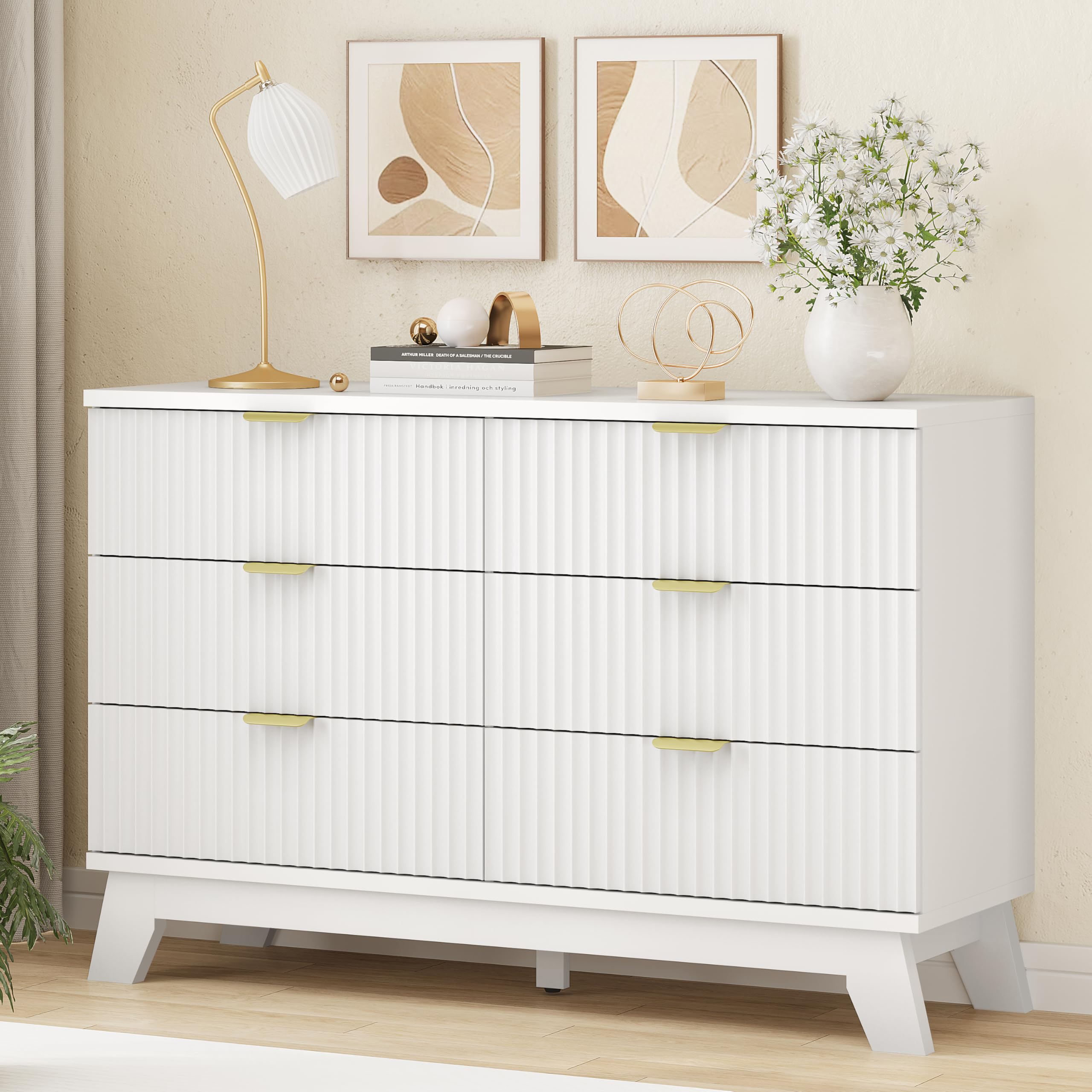 Xixini Fluted Dresser for Bedroom