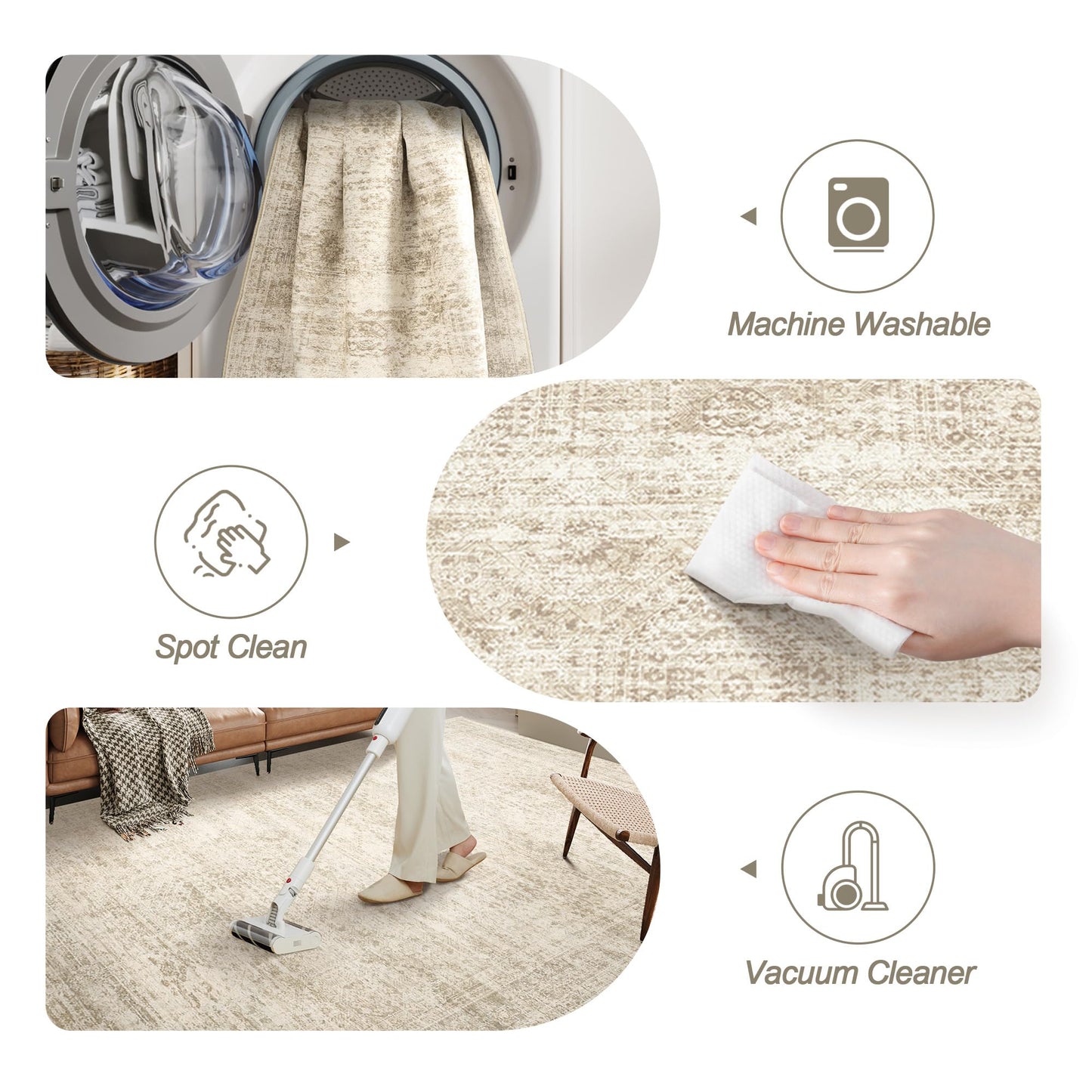 Washable Non-Slip Area Rug