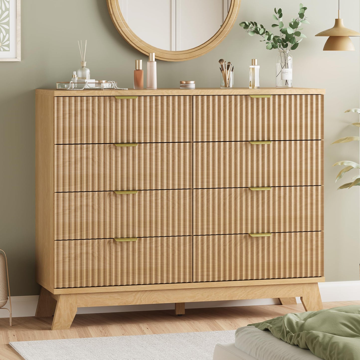 Xixini Fluted Dresser for Bedroom