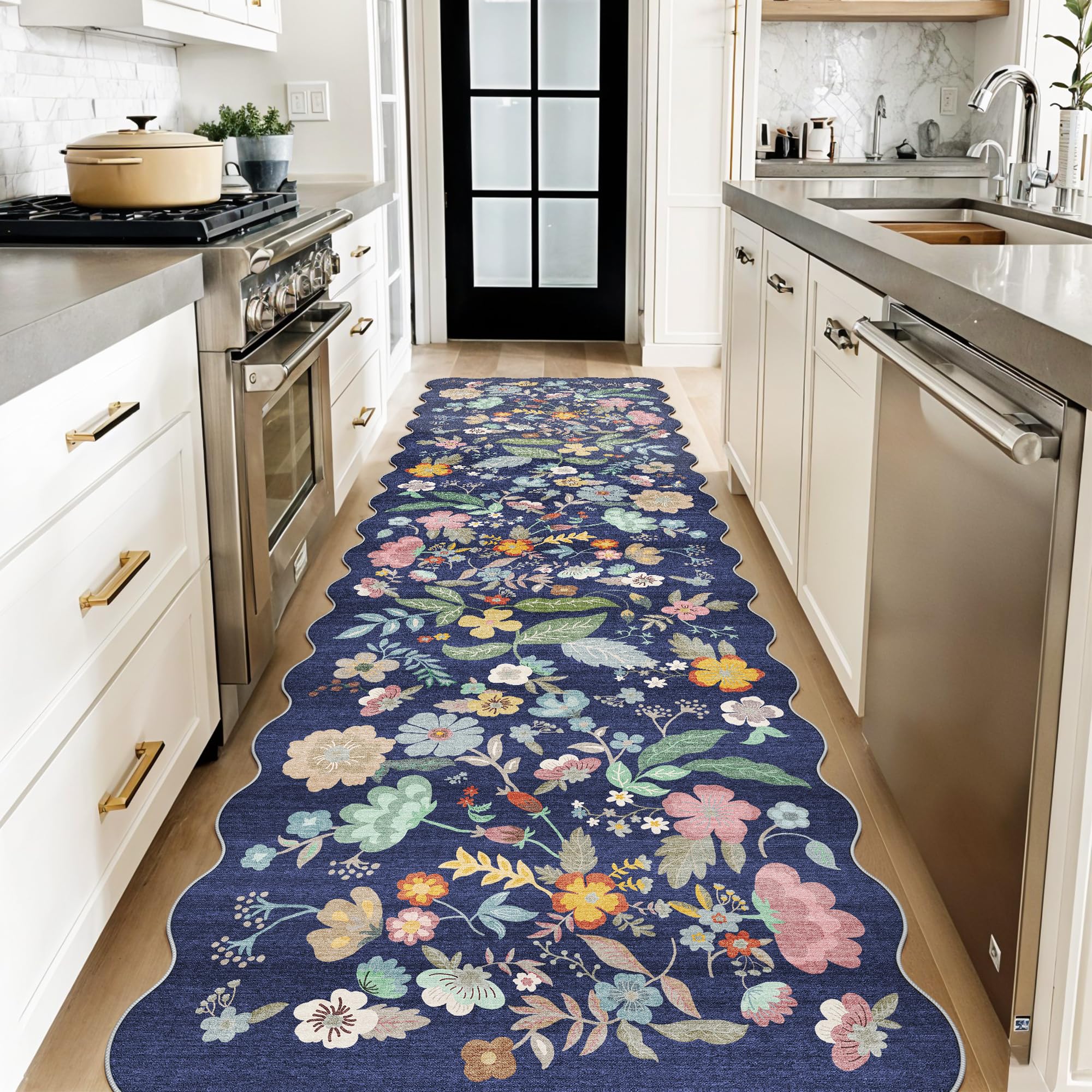 Washable Vintage Runner Rug 2x7