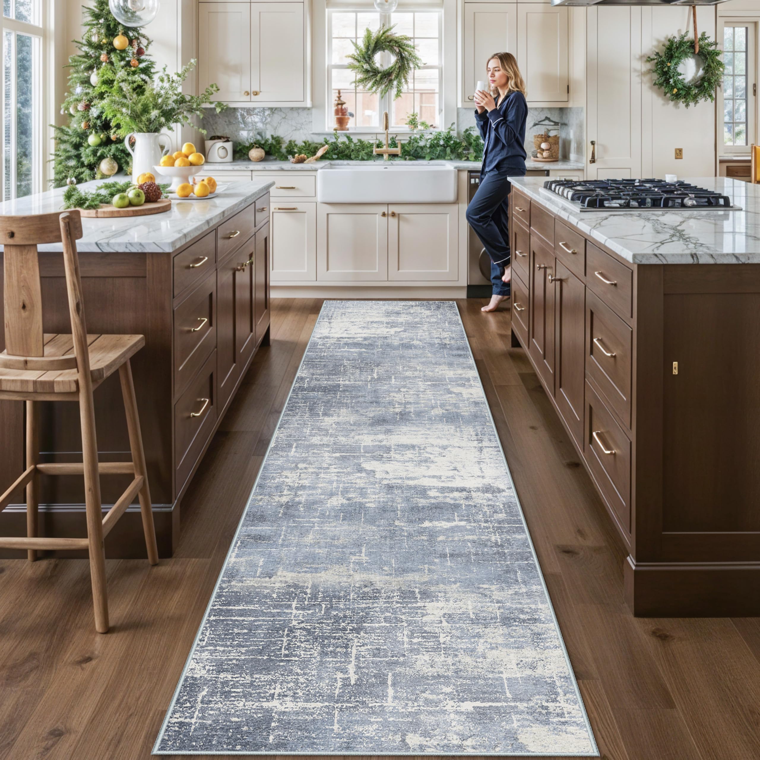Washable Vintage Runner Rug 2x7
