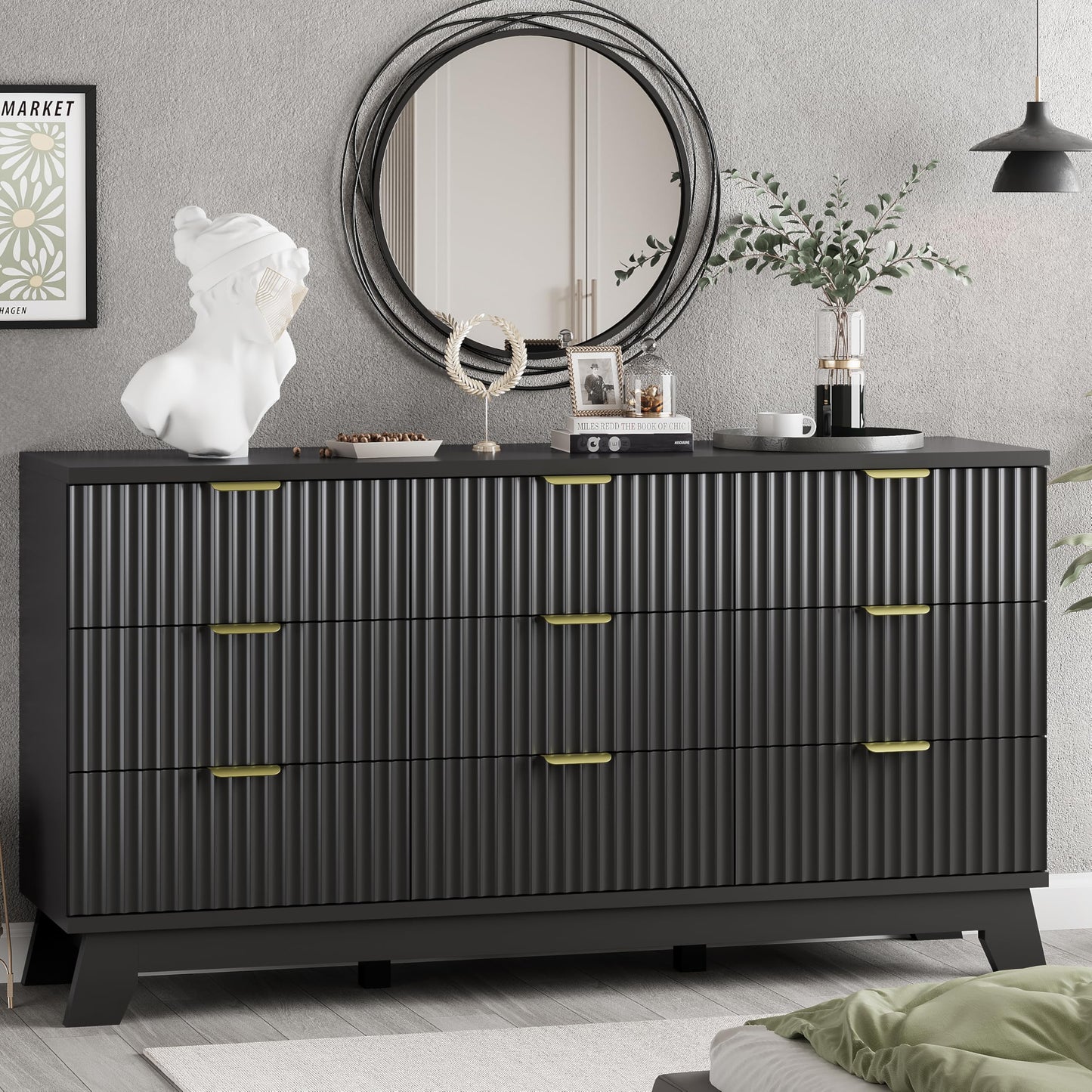 Xixini Fluted Dresser for Bedroom
