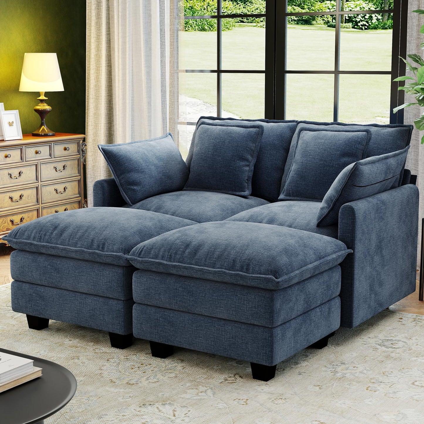 Cloud Modular Sectional Sofa with Ottoman