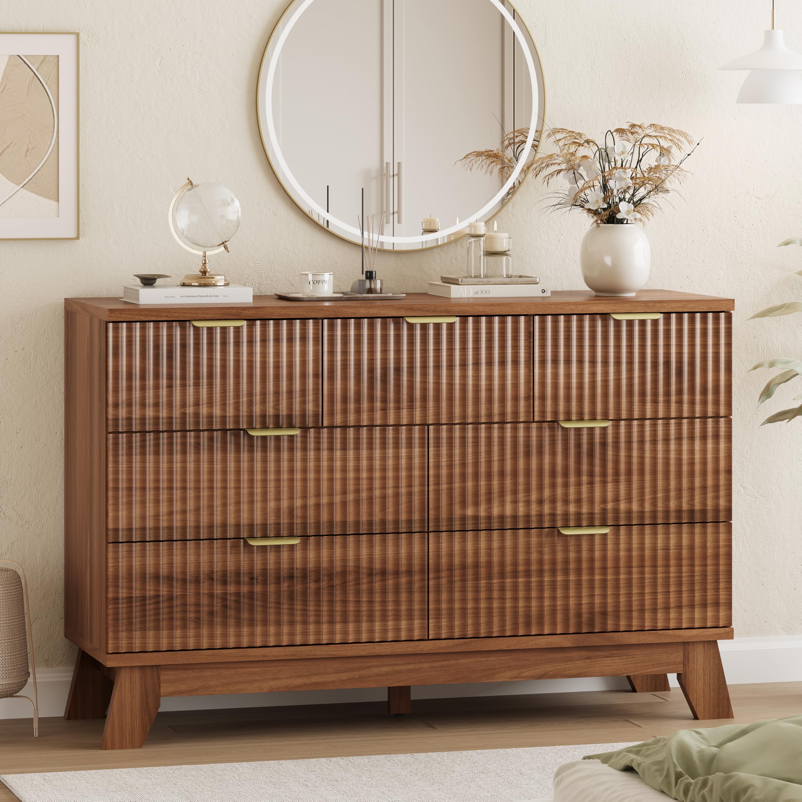 Xixini Fluted Dresser for Bedroom