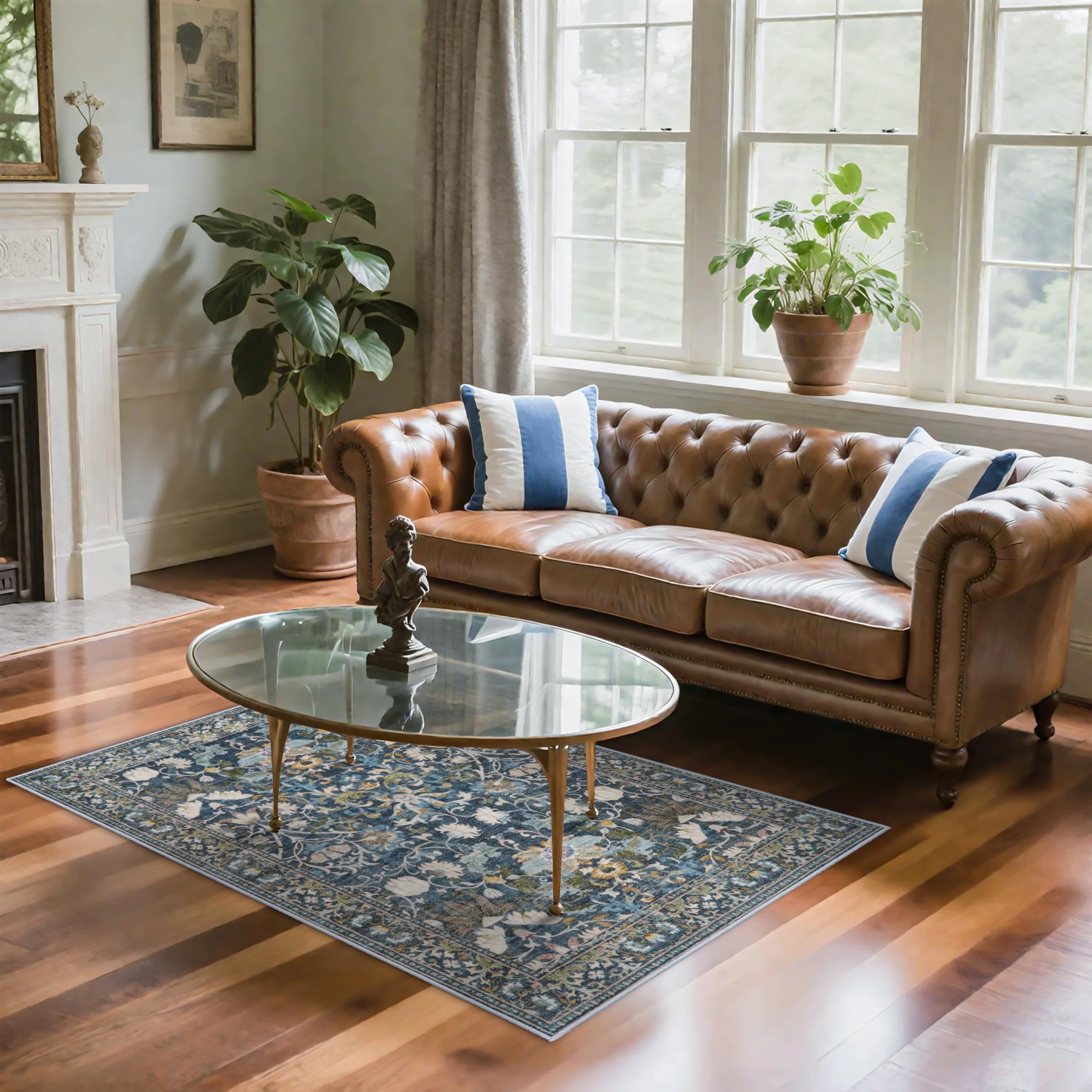 Washable Vintage Runner Rug 2x7
