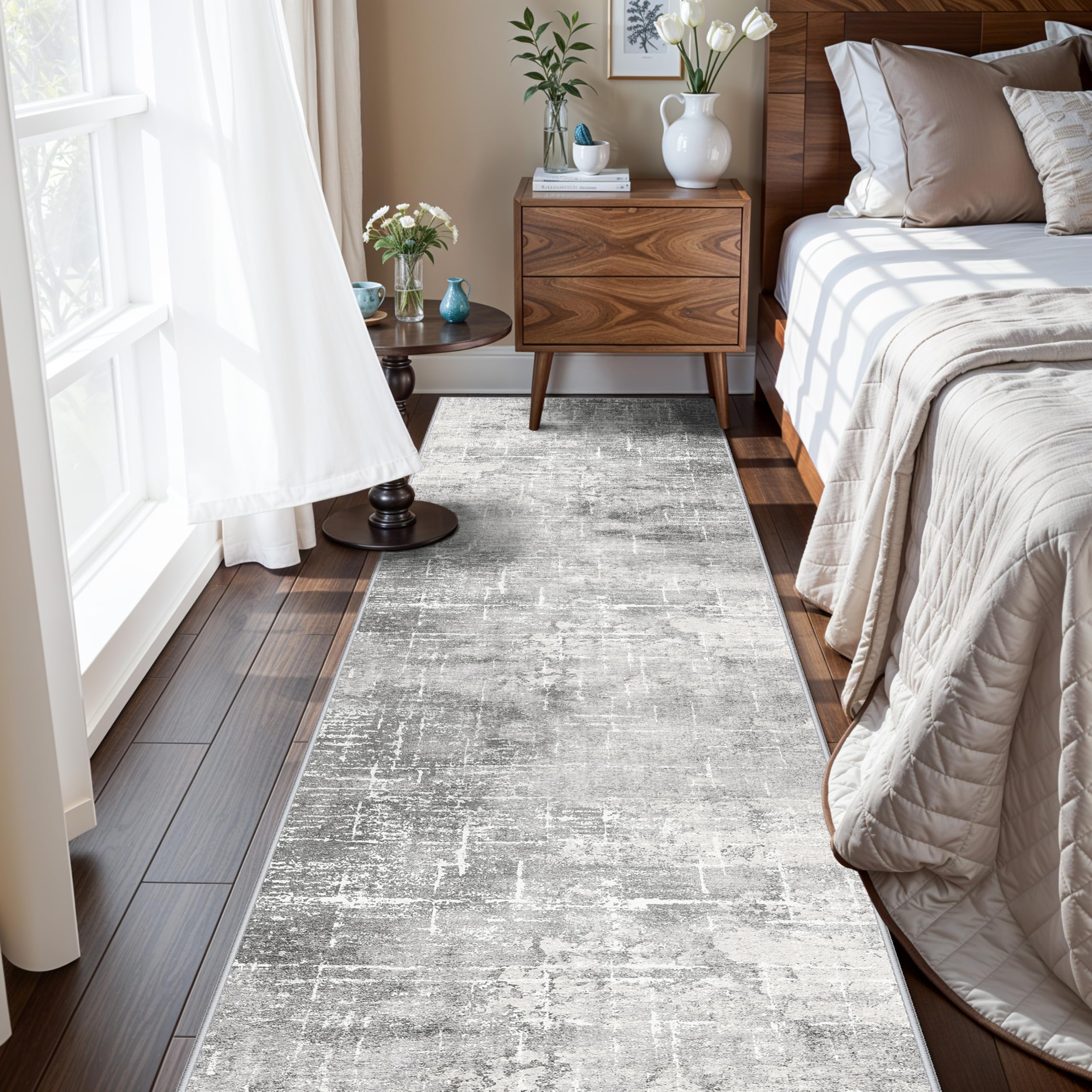 Washable Vintage Runner Rug 2x7