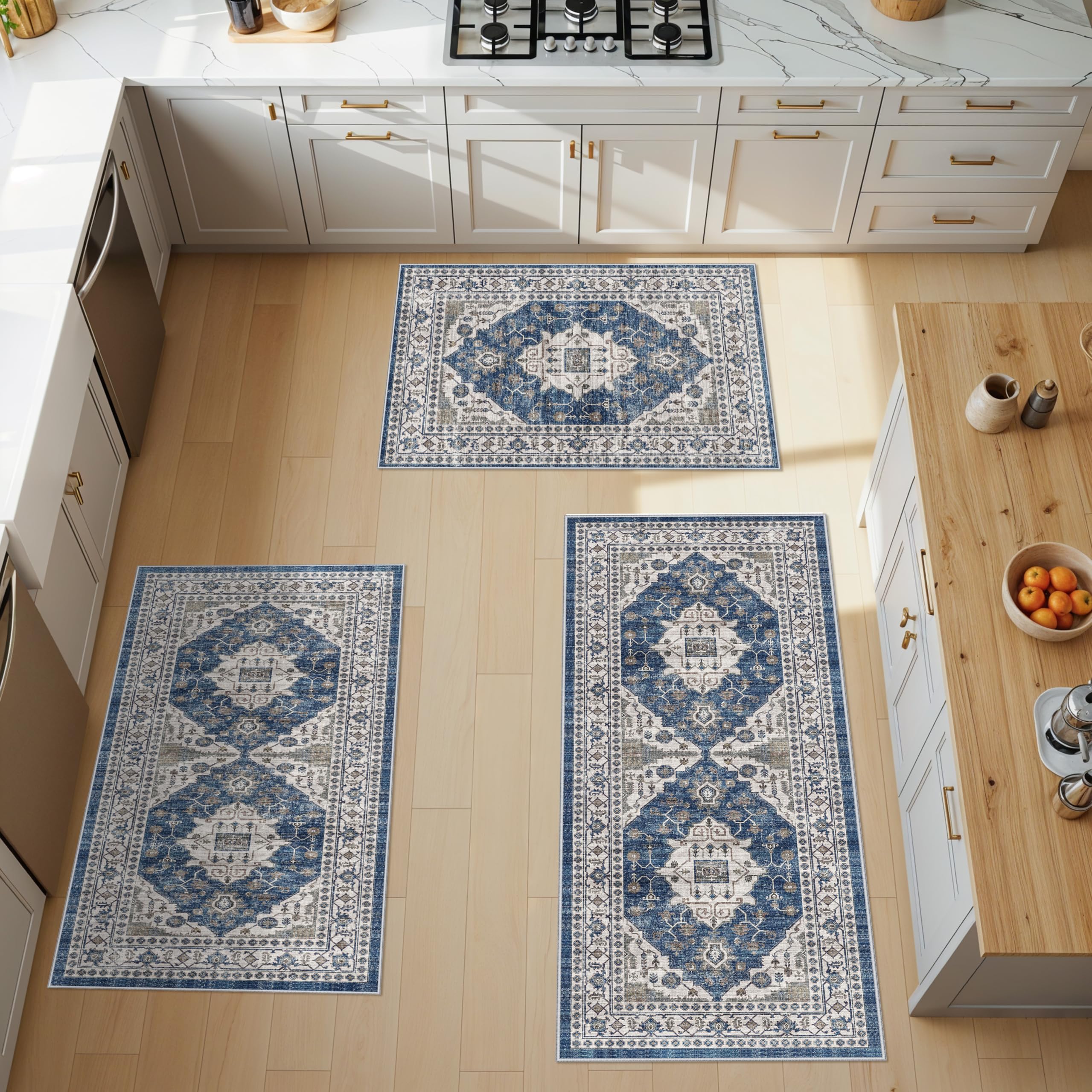 Washable Vintage Runner Rug 2x7