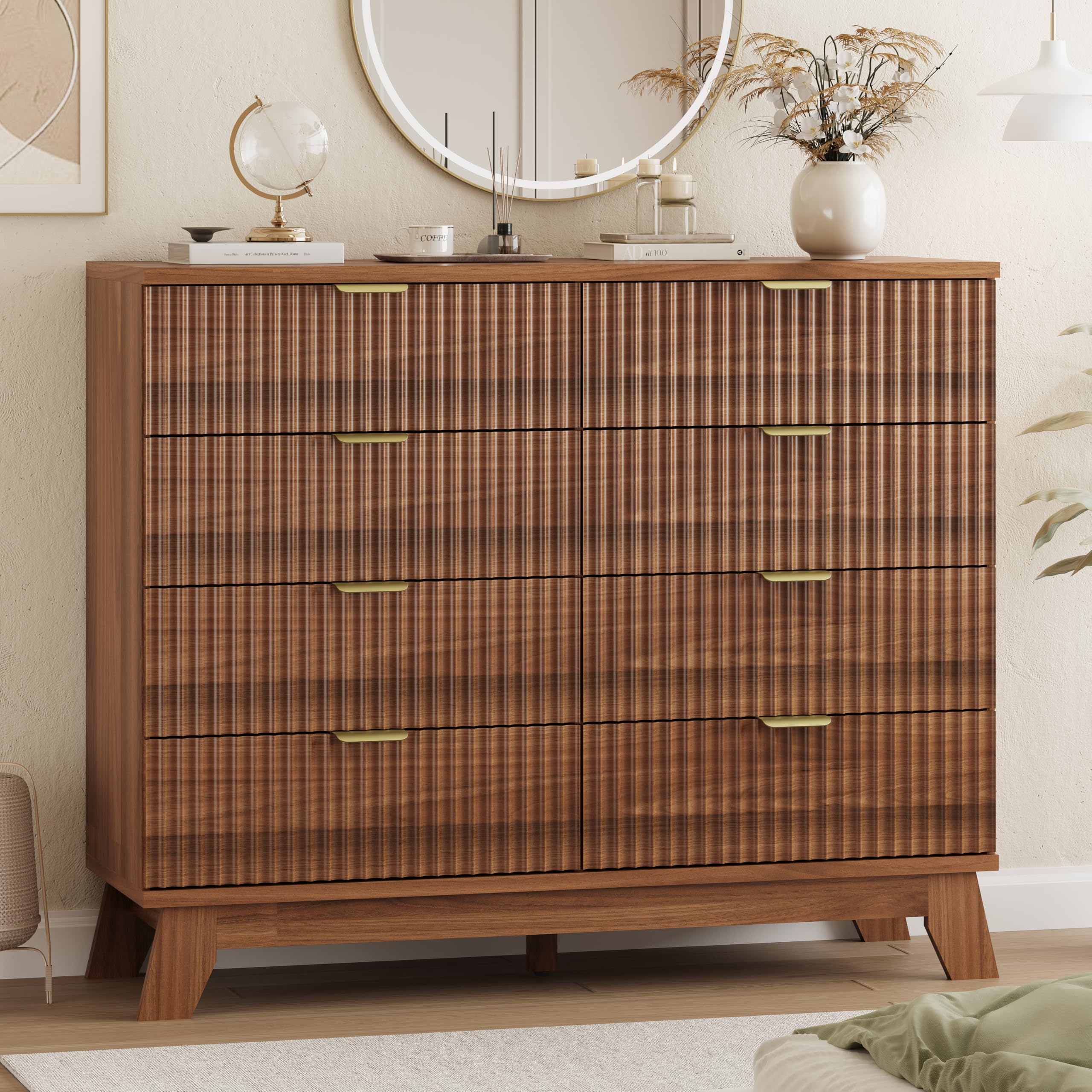 Xixini Fluted Dresser for Bedroom