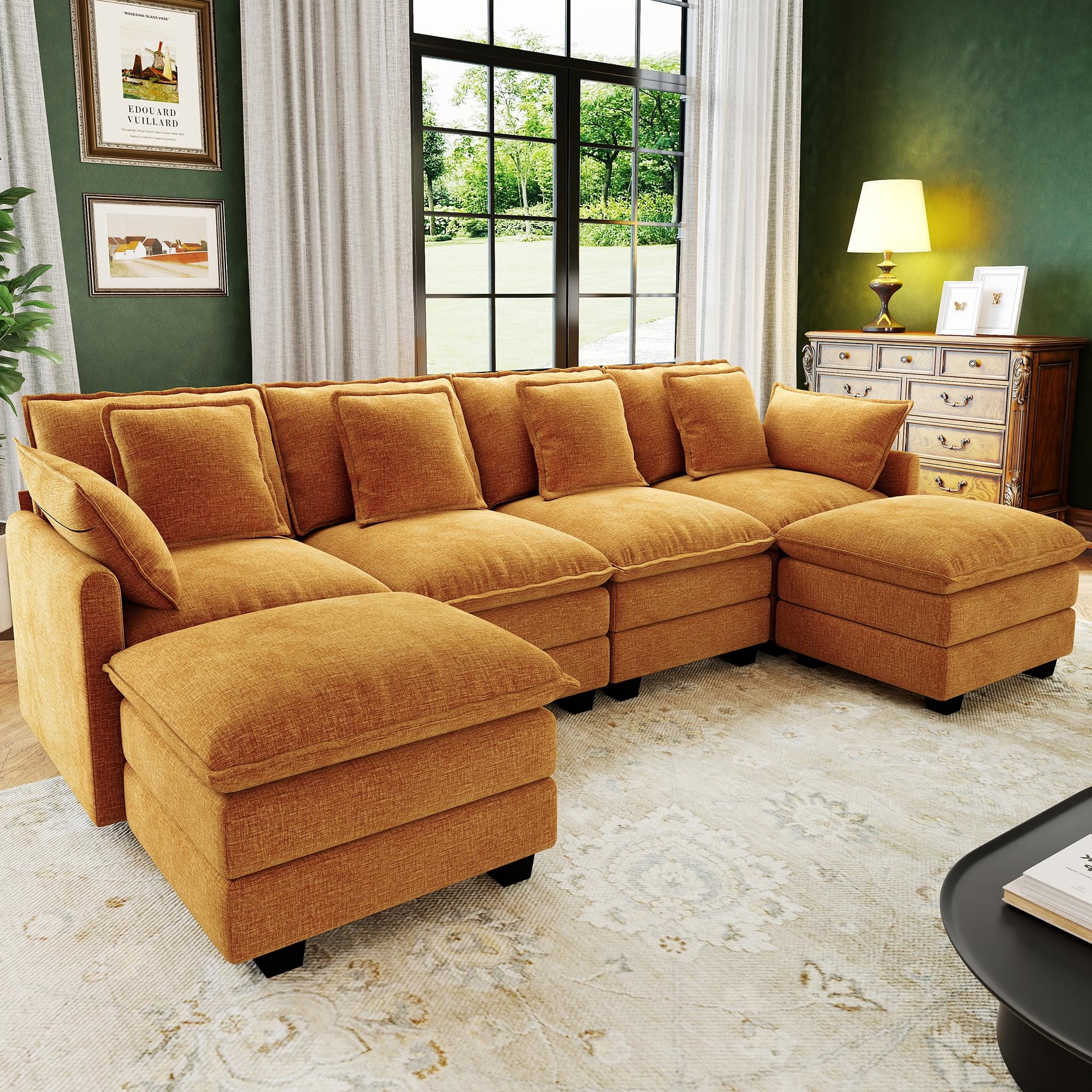 Cloud Modular Sectional Sofa with Ottoman