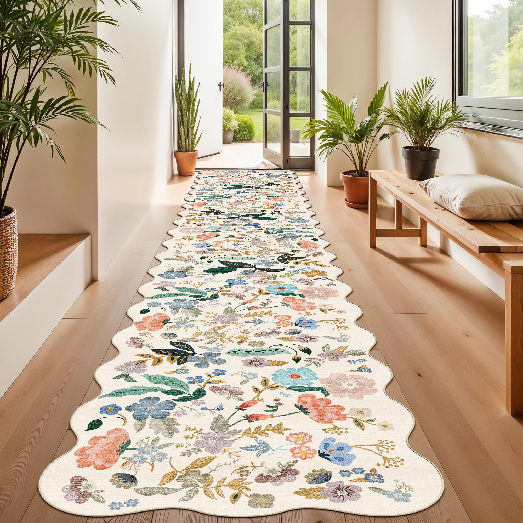 Washable Vintage Runner Rug 2x7