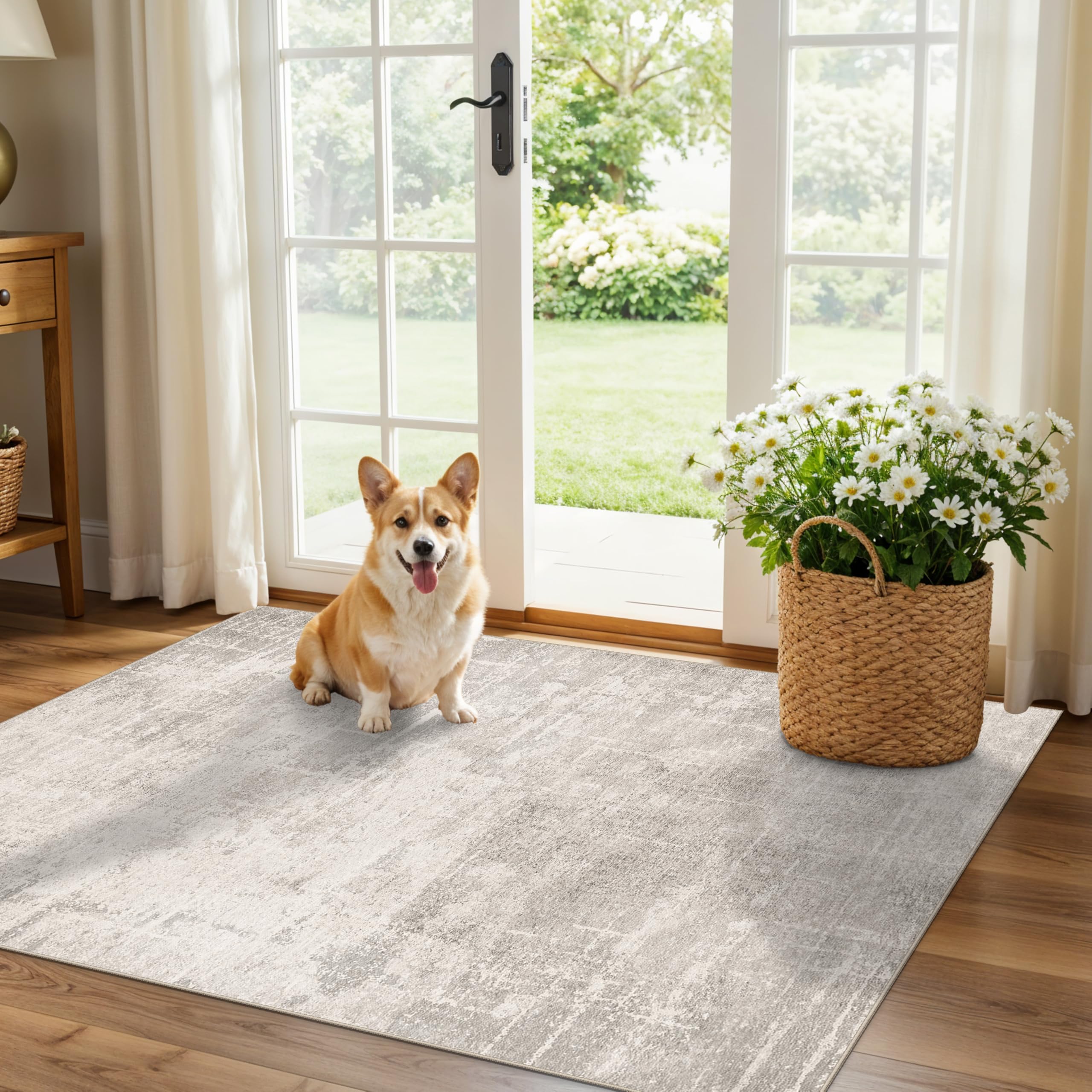Washable Vintage Runner Rug 2x7