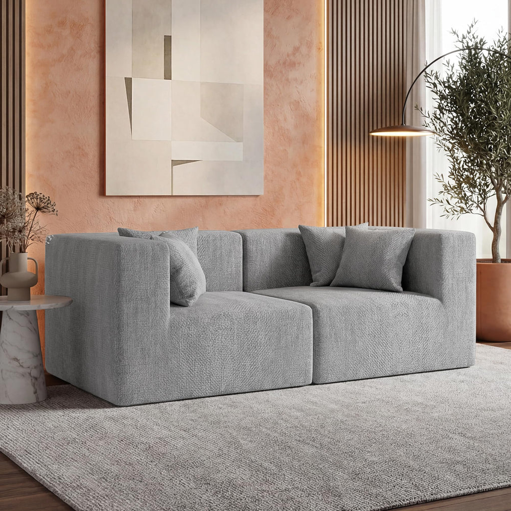 Modular Sectional Sofa with Ottoman