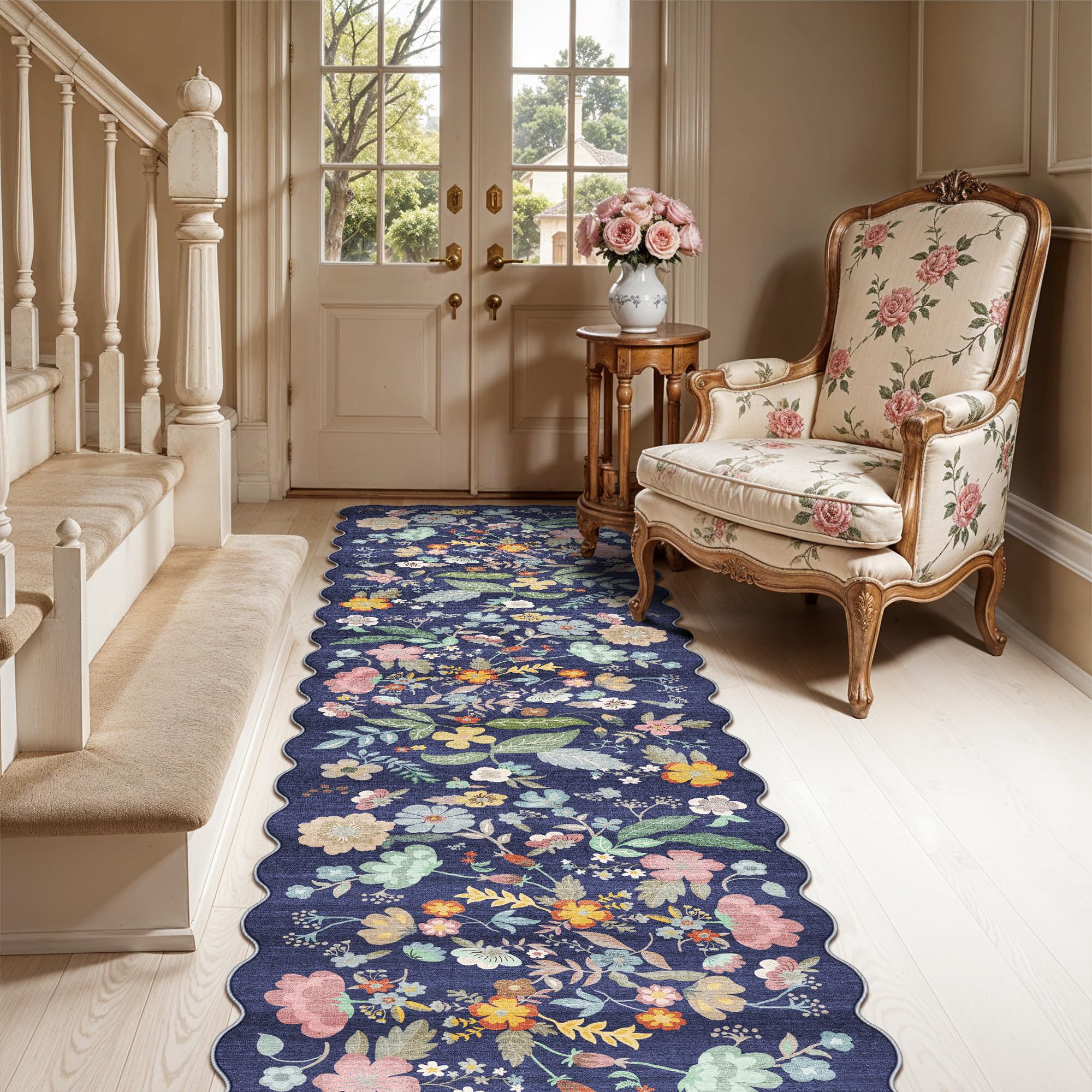 Washable Vintage Runner Rug 2x7