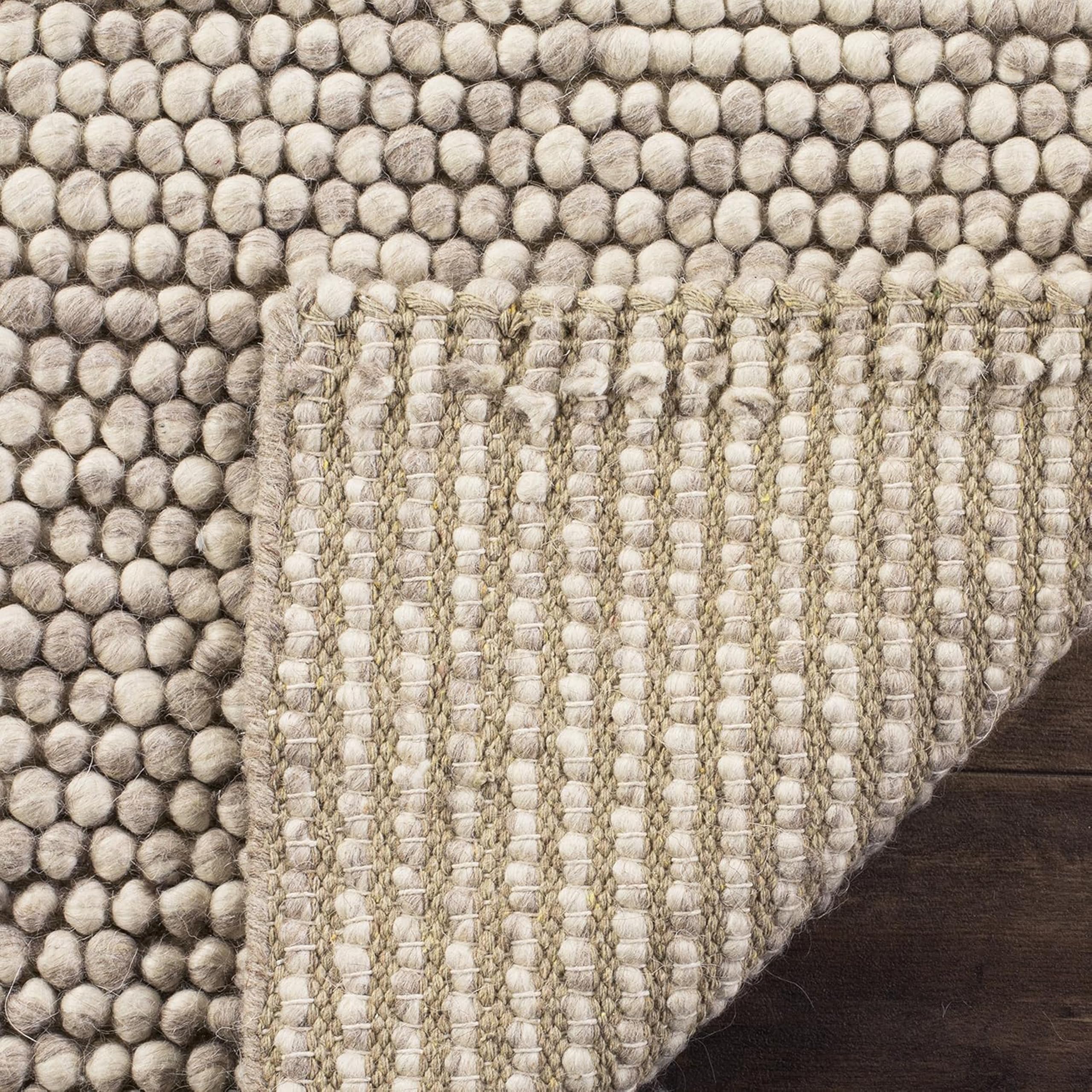 Chunky Knit Wool Area Rug