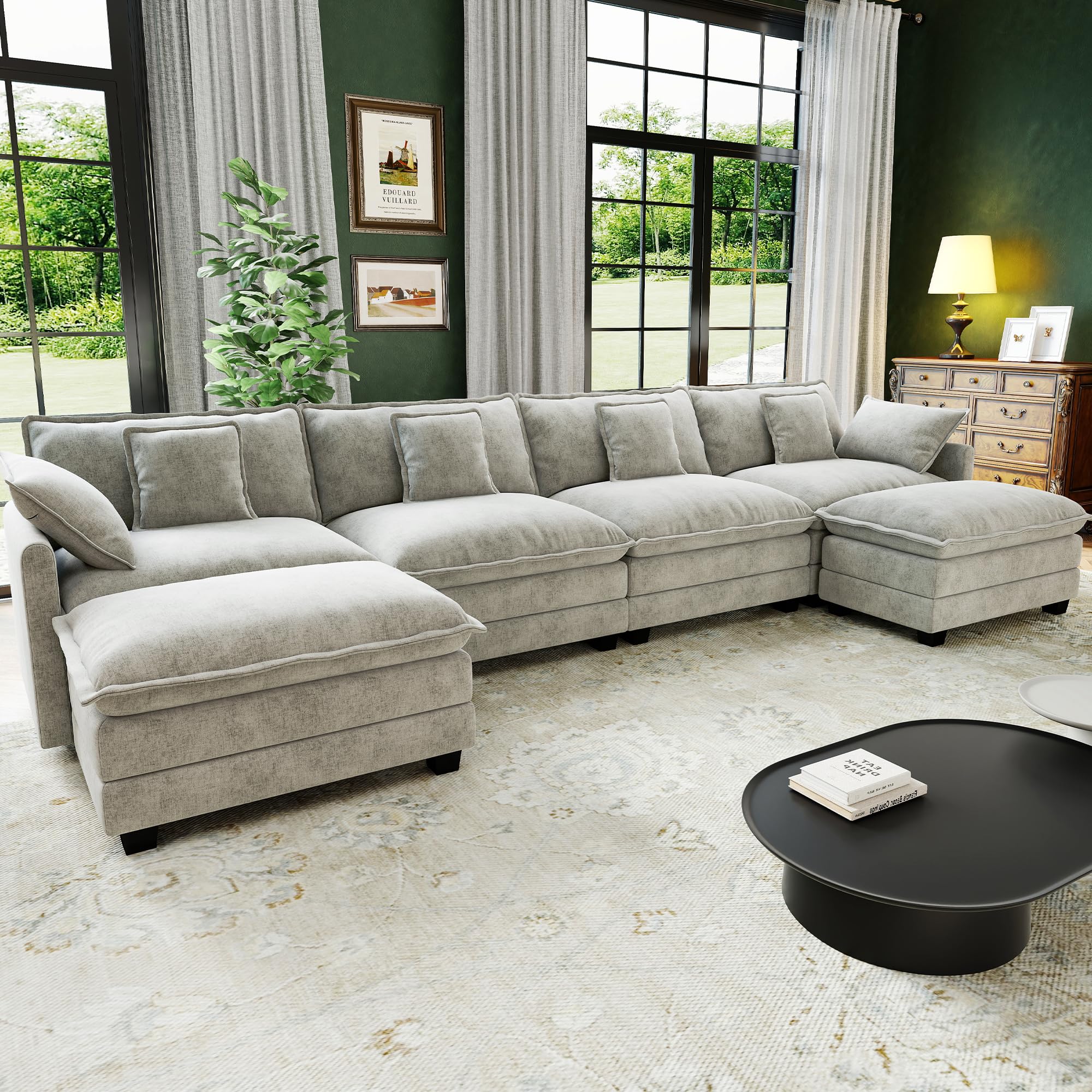 Cloud Modular Sectional Sofa with Ottoman