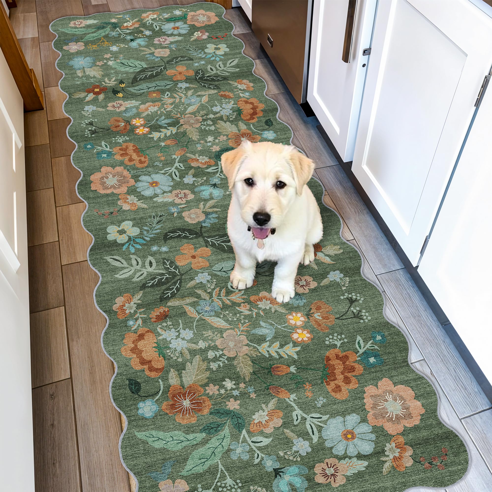 Washable Vintage Runner Rug 2x7