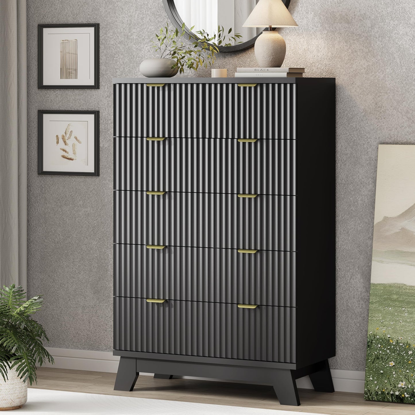 Xixini Fluted Dresser for Bedroom
