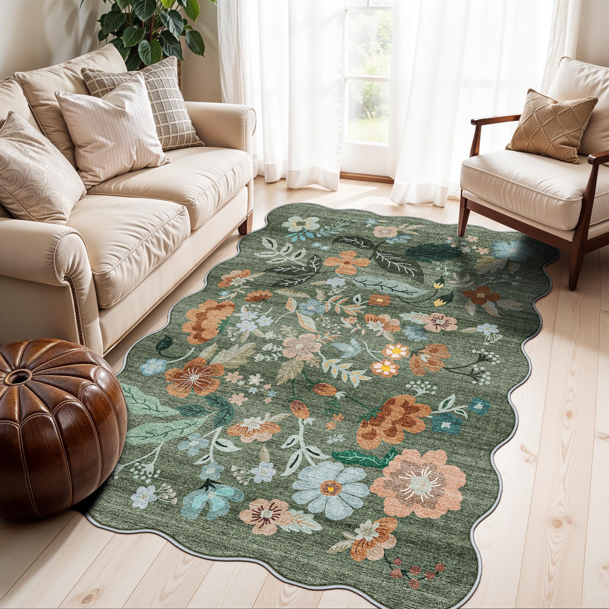 Washable Vintage Runner Rug 2x7