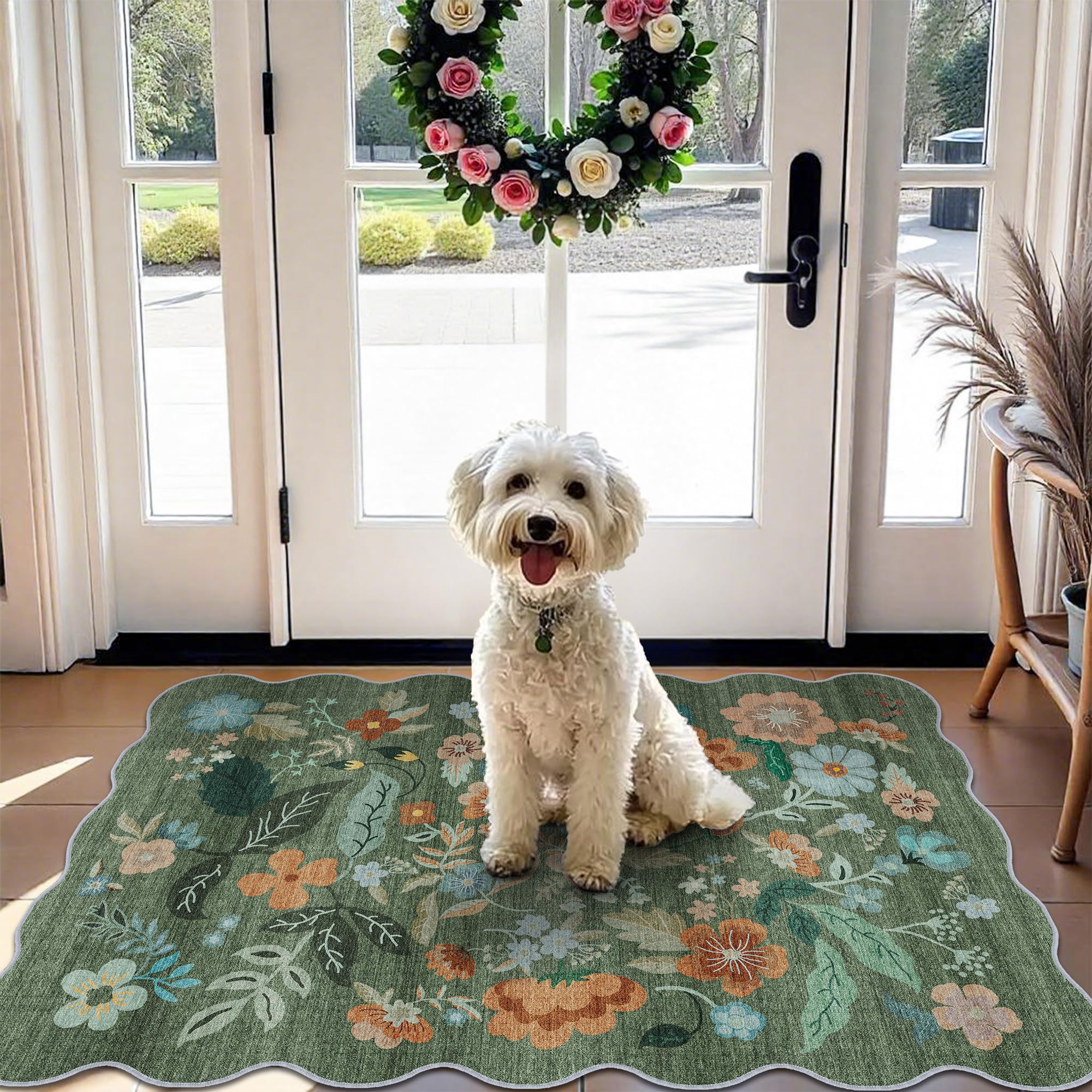 Washable Vintage Runner Rug 2x7