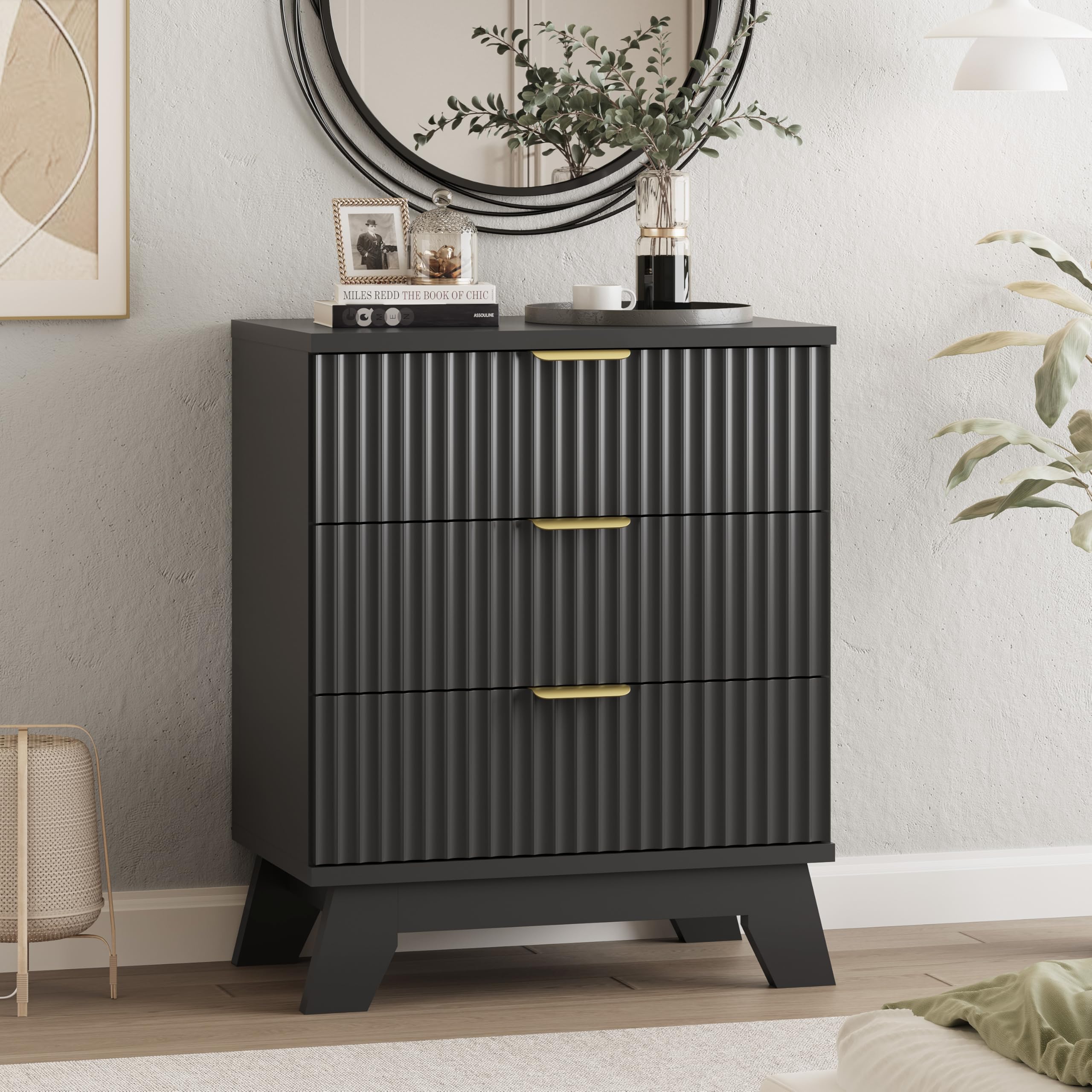 Xixini Fluted Dresser for Bedroom