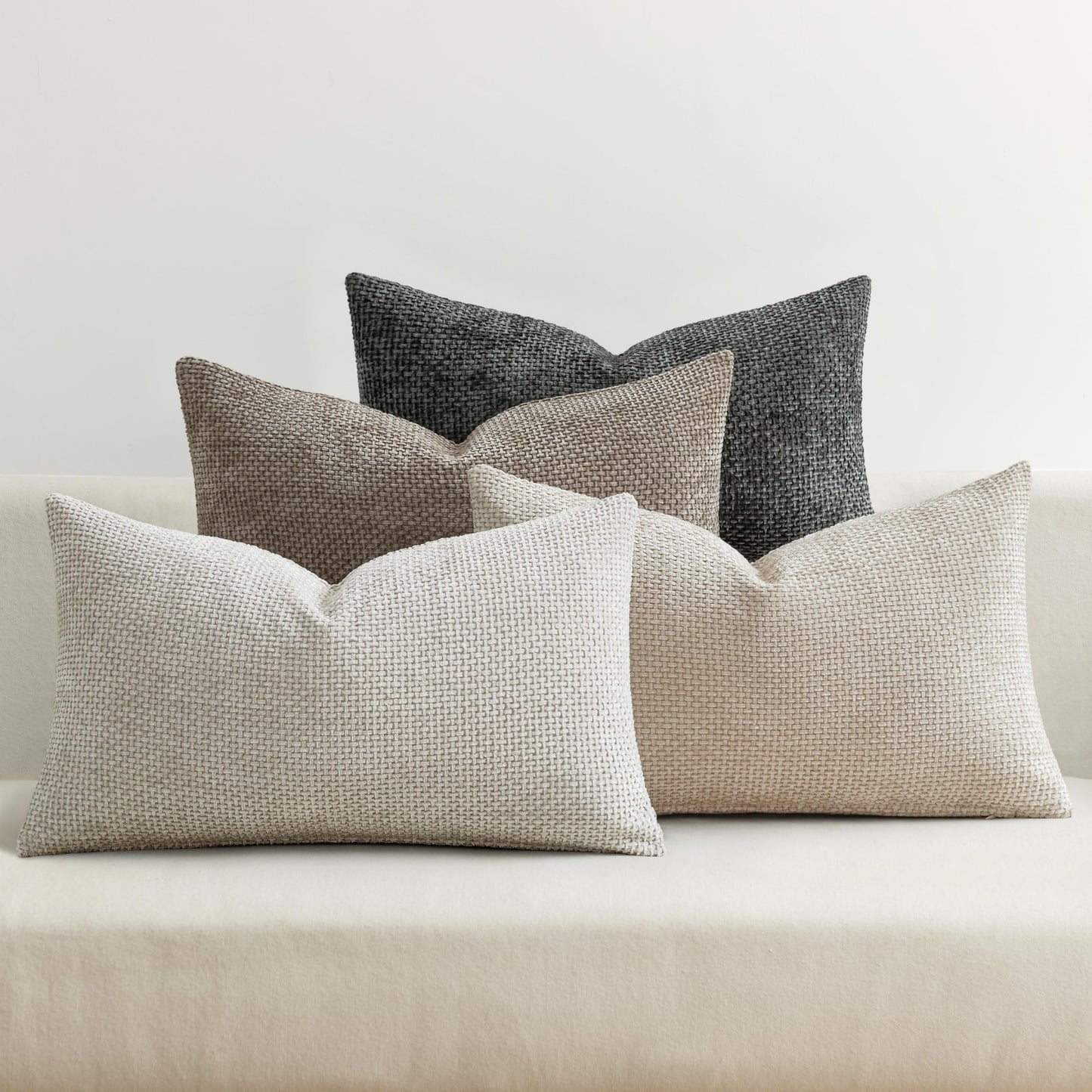 Chenille Decorative Pillow Covers Set of 4