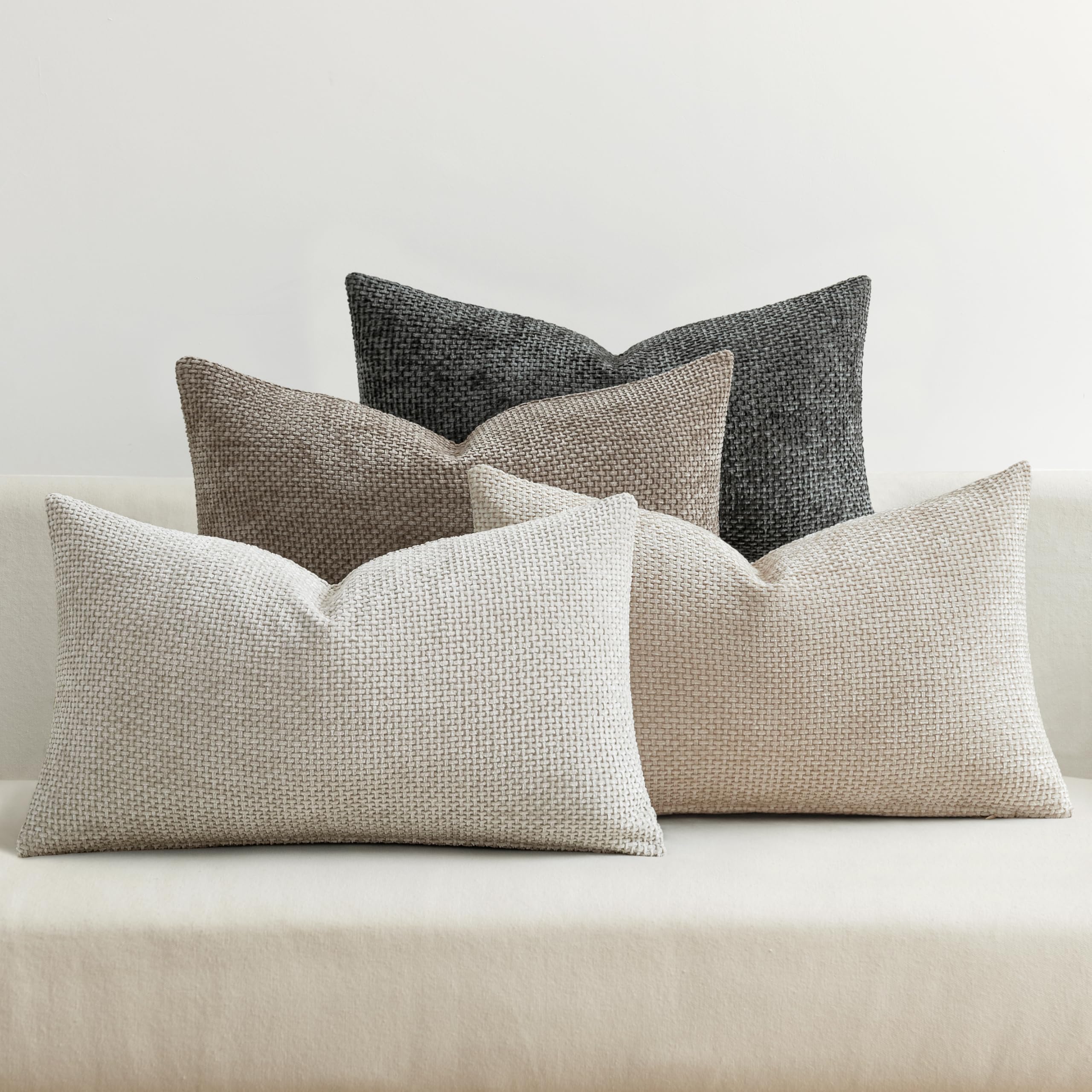 Chenille Decorative Pillow Covers Set of 4