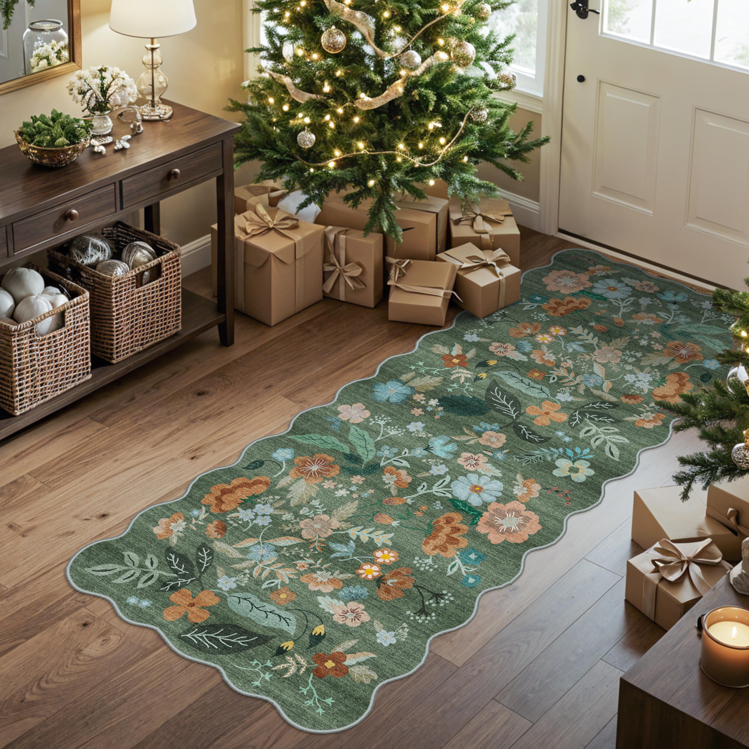 Washable Vintage Runner Rug 2x7