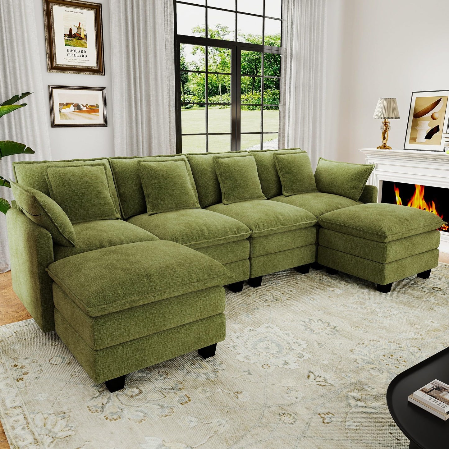 Cloud Modular Sectional Sofa with Ottoman