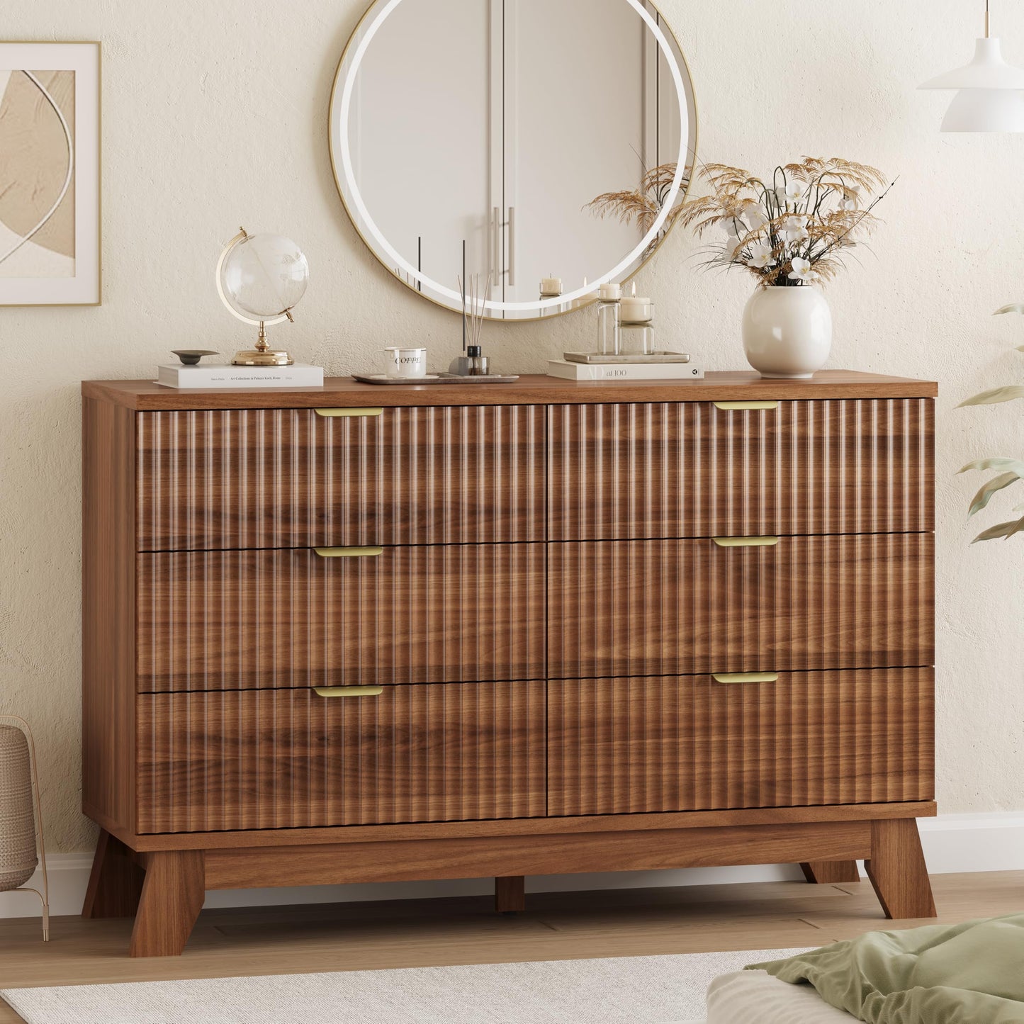 Xixini Fluted Dresser for Bedroom