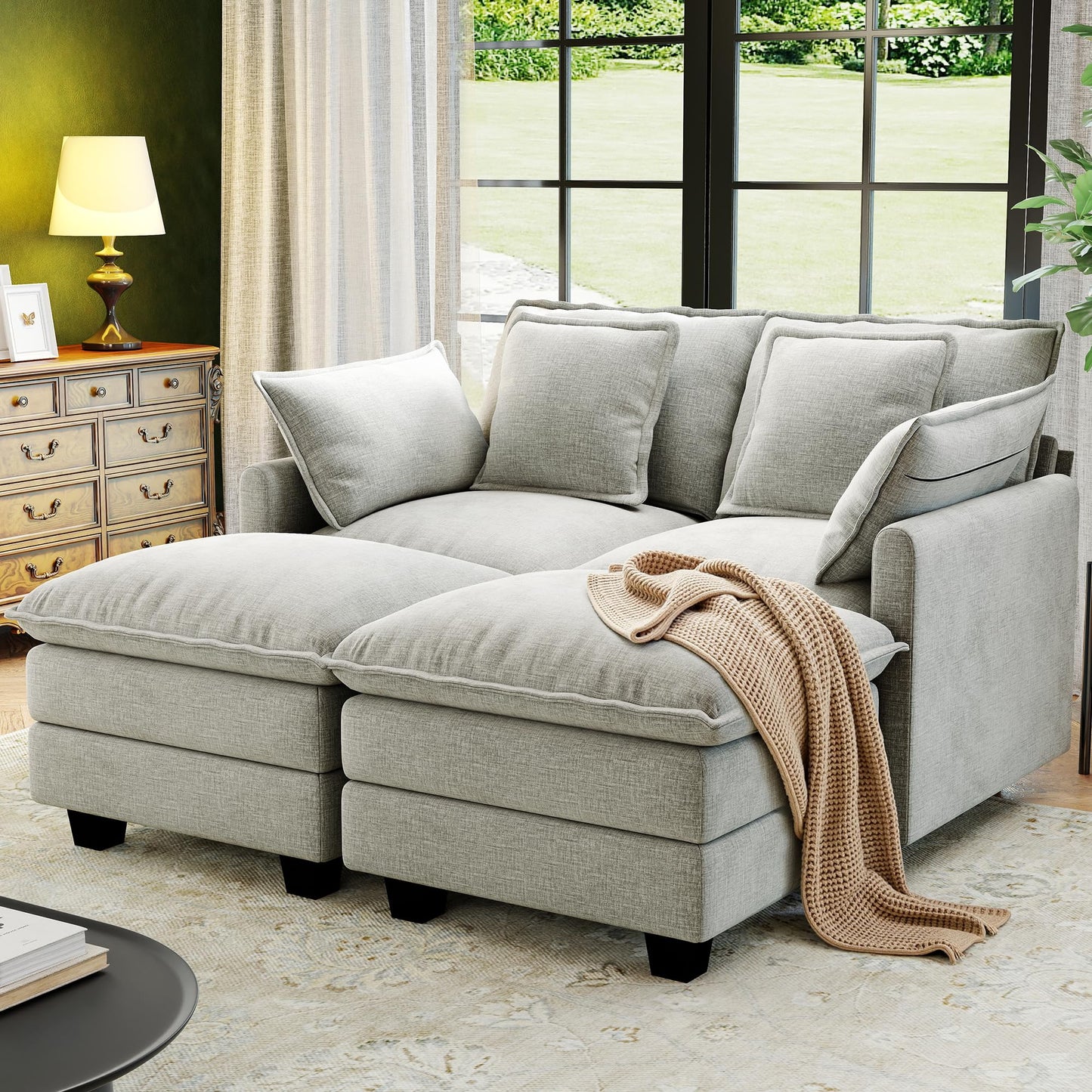 Cloud Modular Sectional Sofa with Ottoman