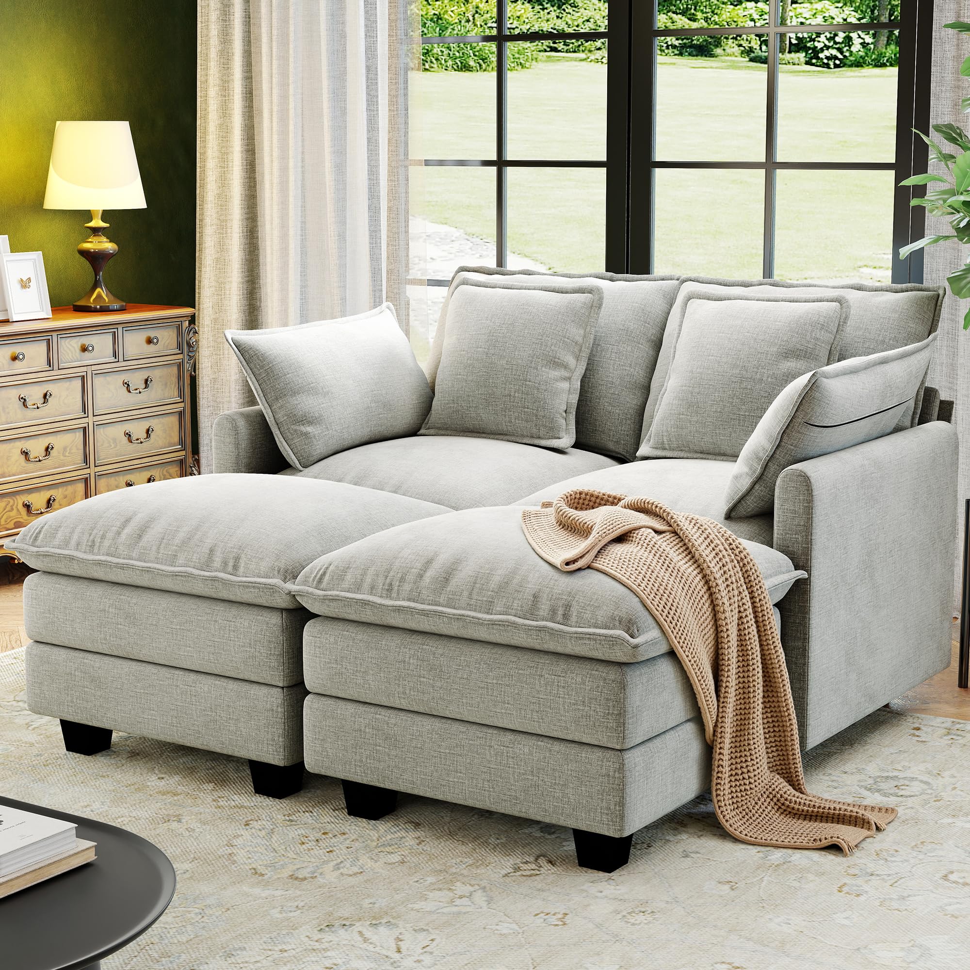 Cloud Modular Sectional Sofa with Ottoman
