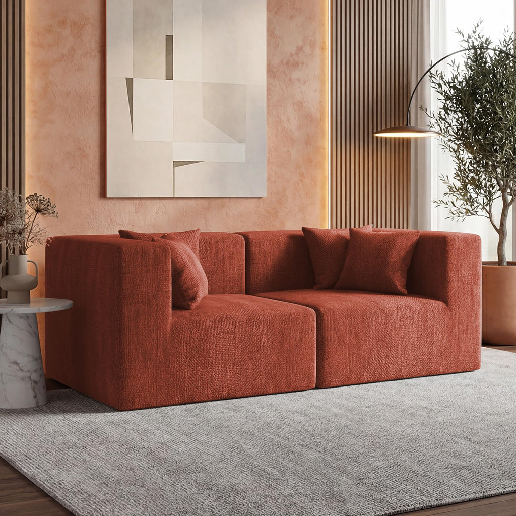 Modular Sectional Sofa with Ottoman