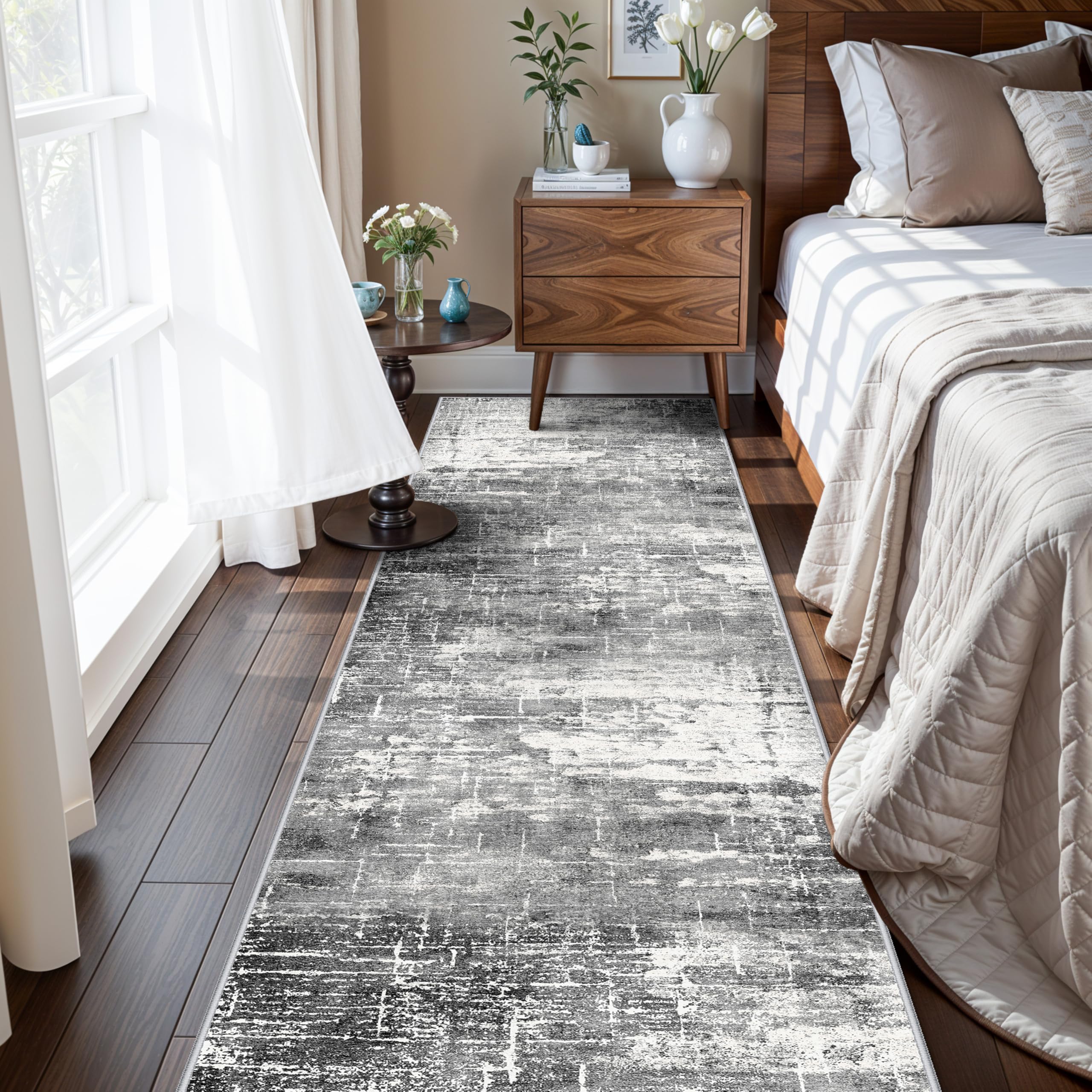 Washable Vintage Runner Rug 2x7