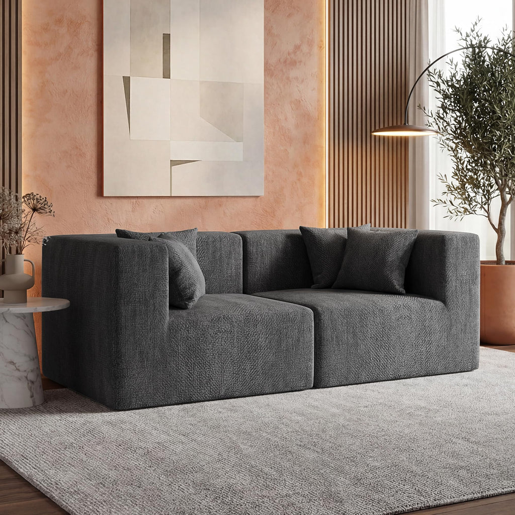 Modular Sectional Sofa with Ottoman