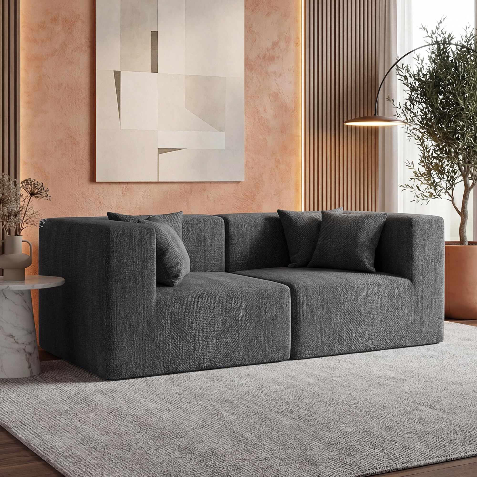 Modular Sectional Sofa with Ottoman