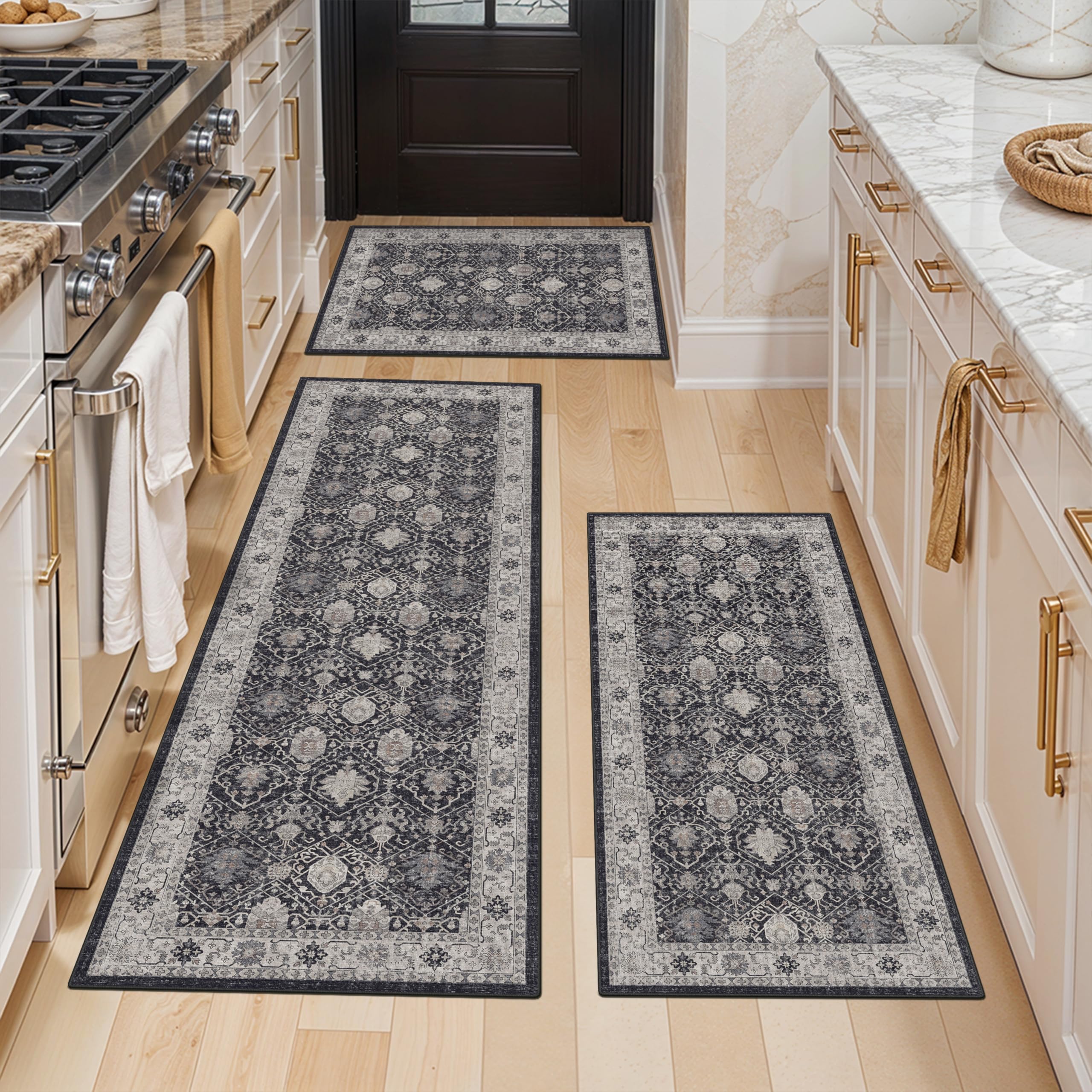 Washable Vintage Runner Rug 2x7