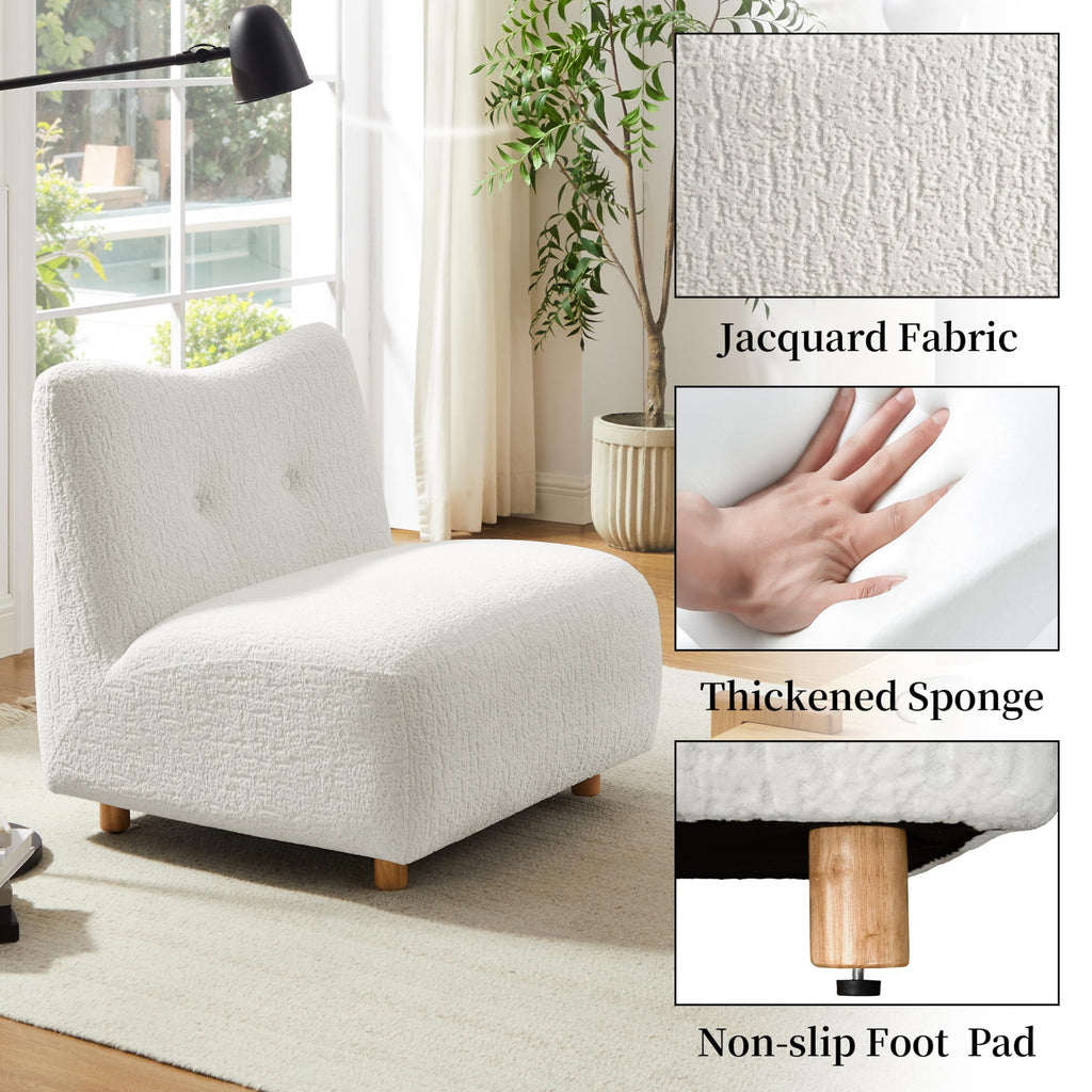 Modern Sherpa Modular Accent Chair