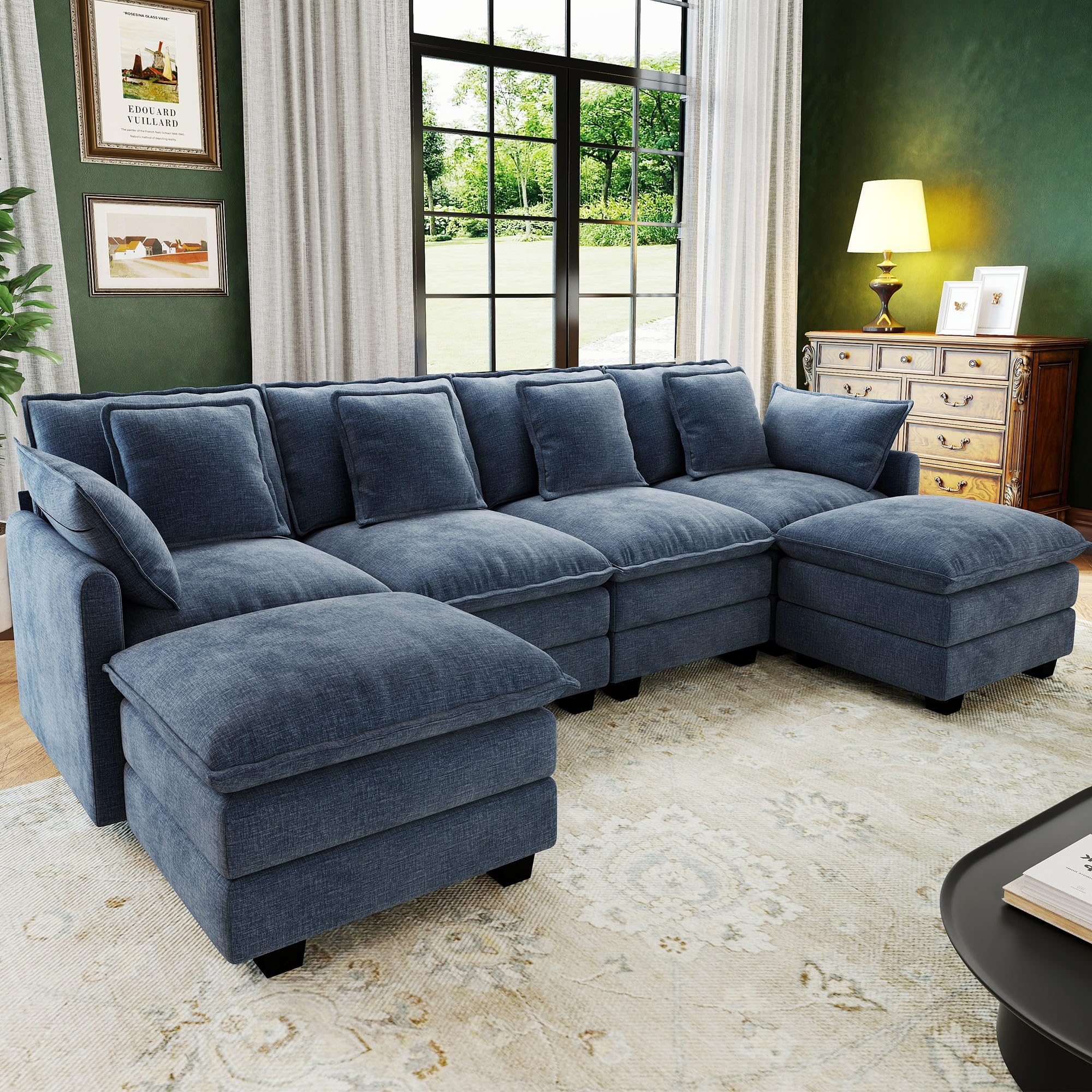 Cloud Modular Sectional Sofa with Ottoman