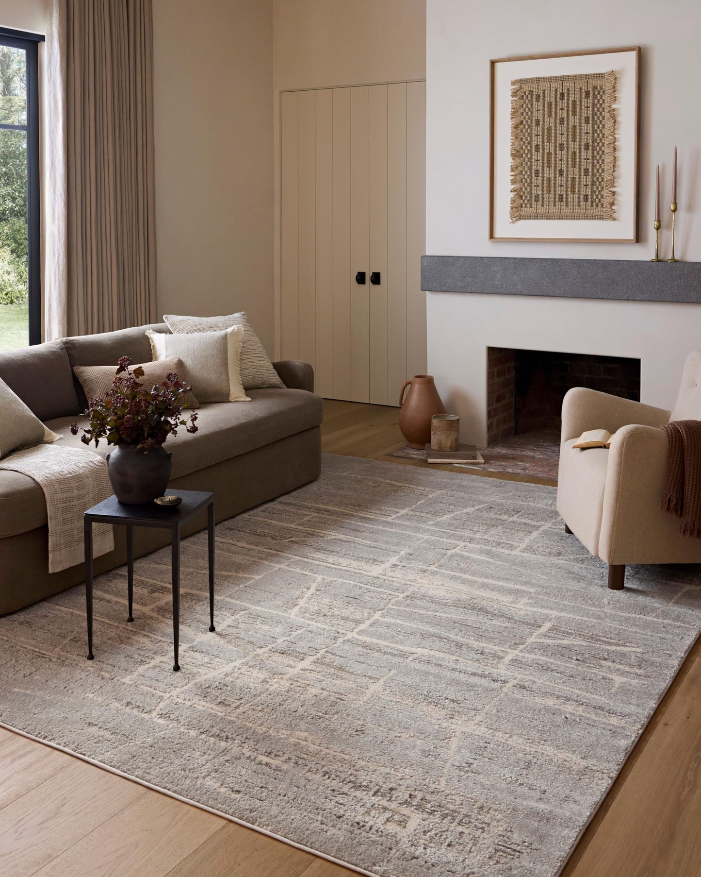 Ivory Abstract Area Rug Collection
