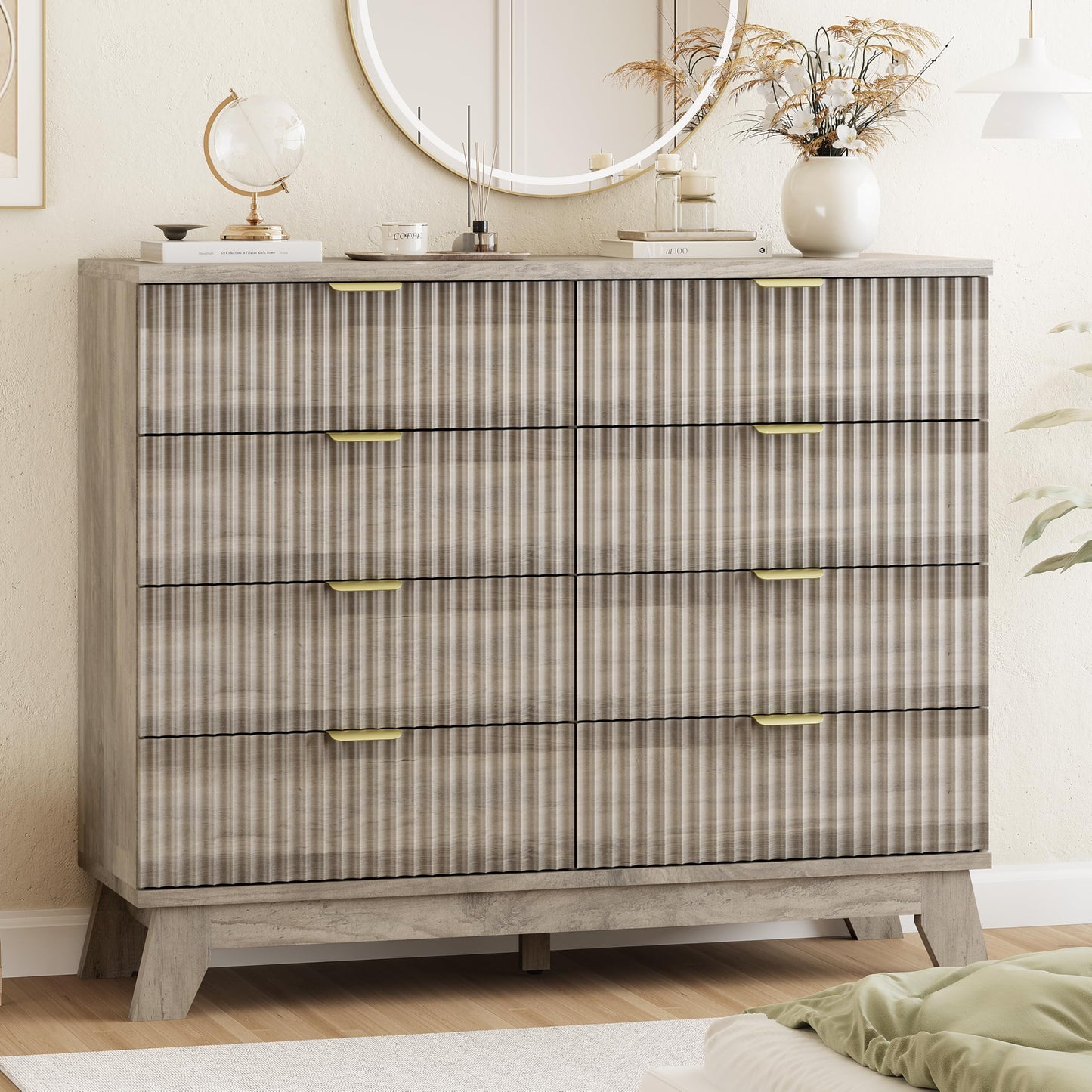 Xixini Fluted Dresser for Bedroom