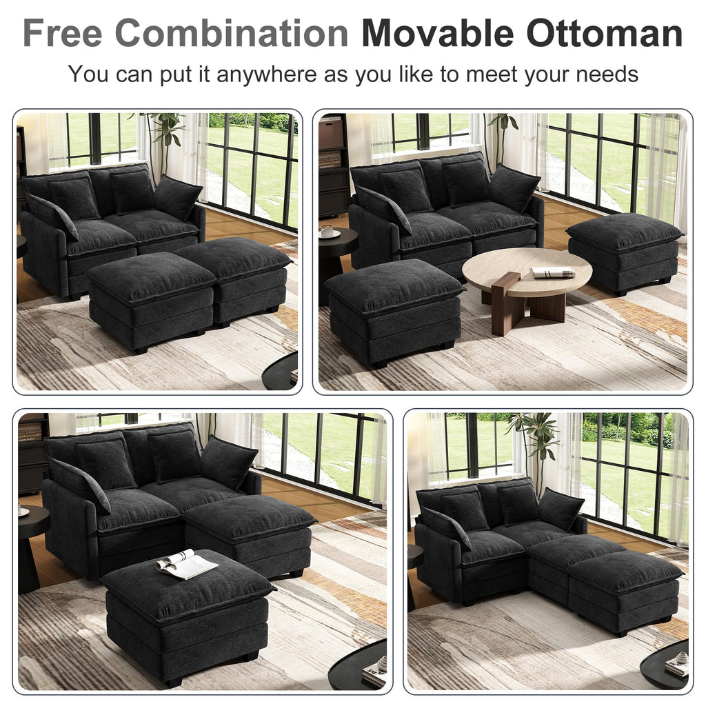 Cloud Modular Sectional Sofa with Ottoman