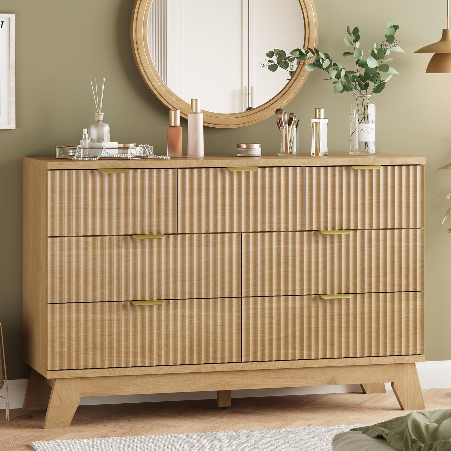 Xixini Fluted Dresser for Bedroom