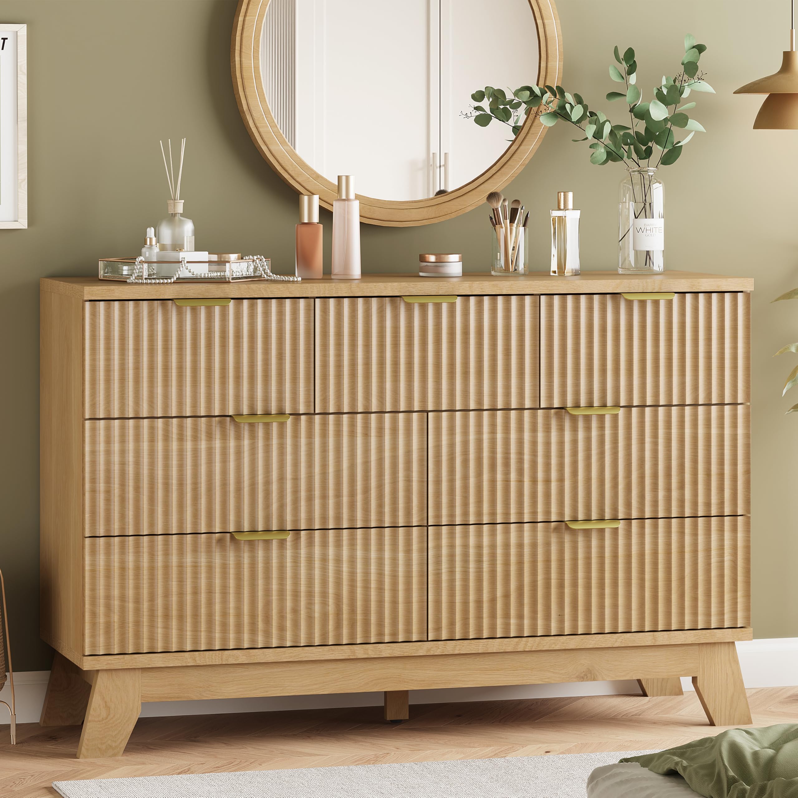 Xixini Fluted Dresser for Bedroom
