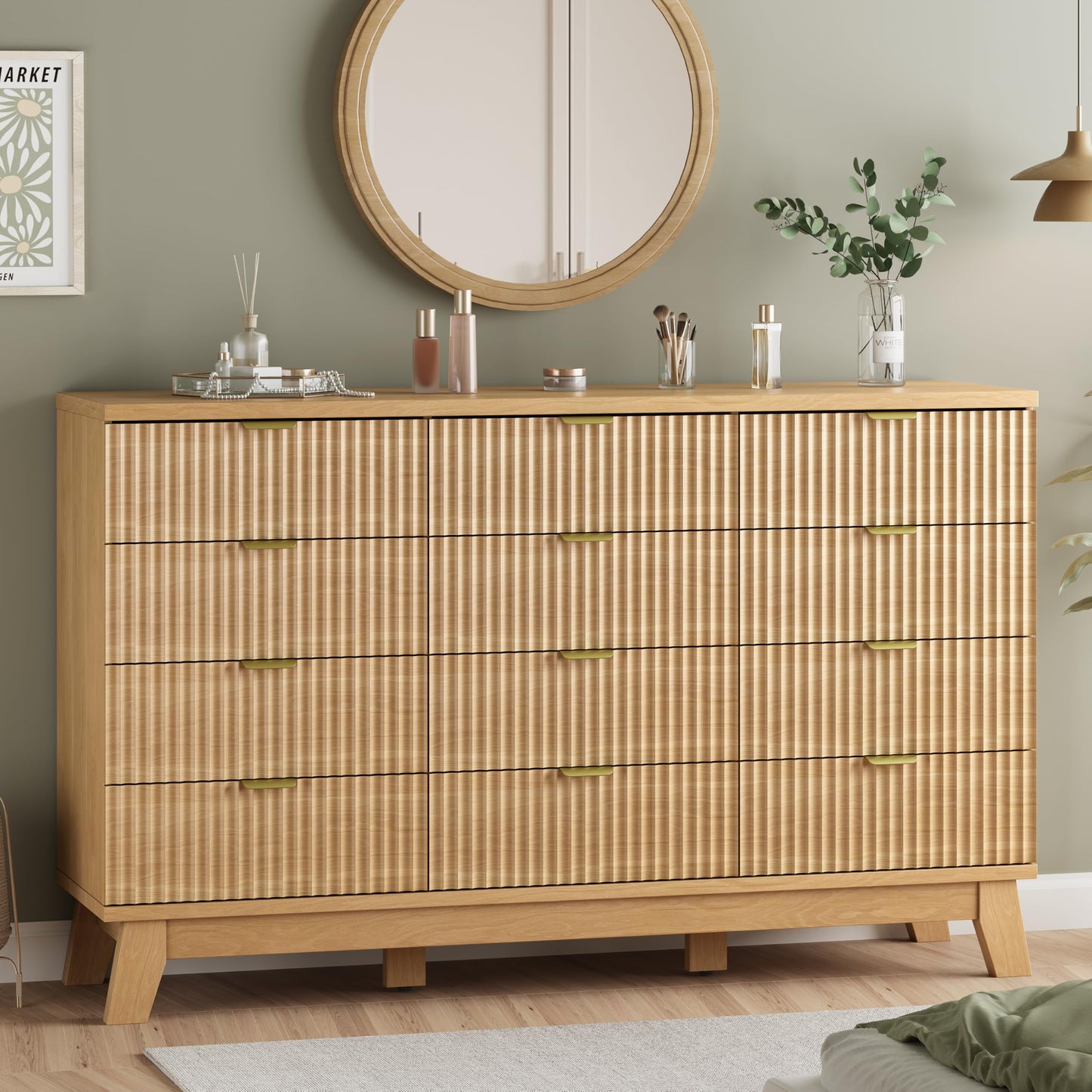 Xixini Fluted Dresser for Bedroom